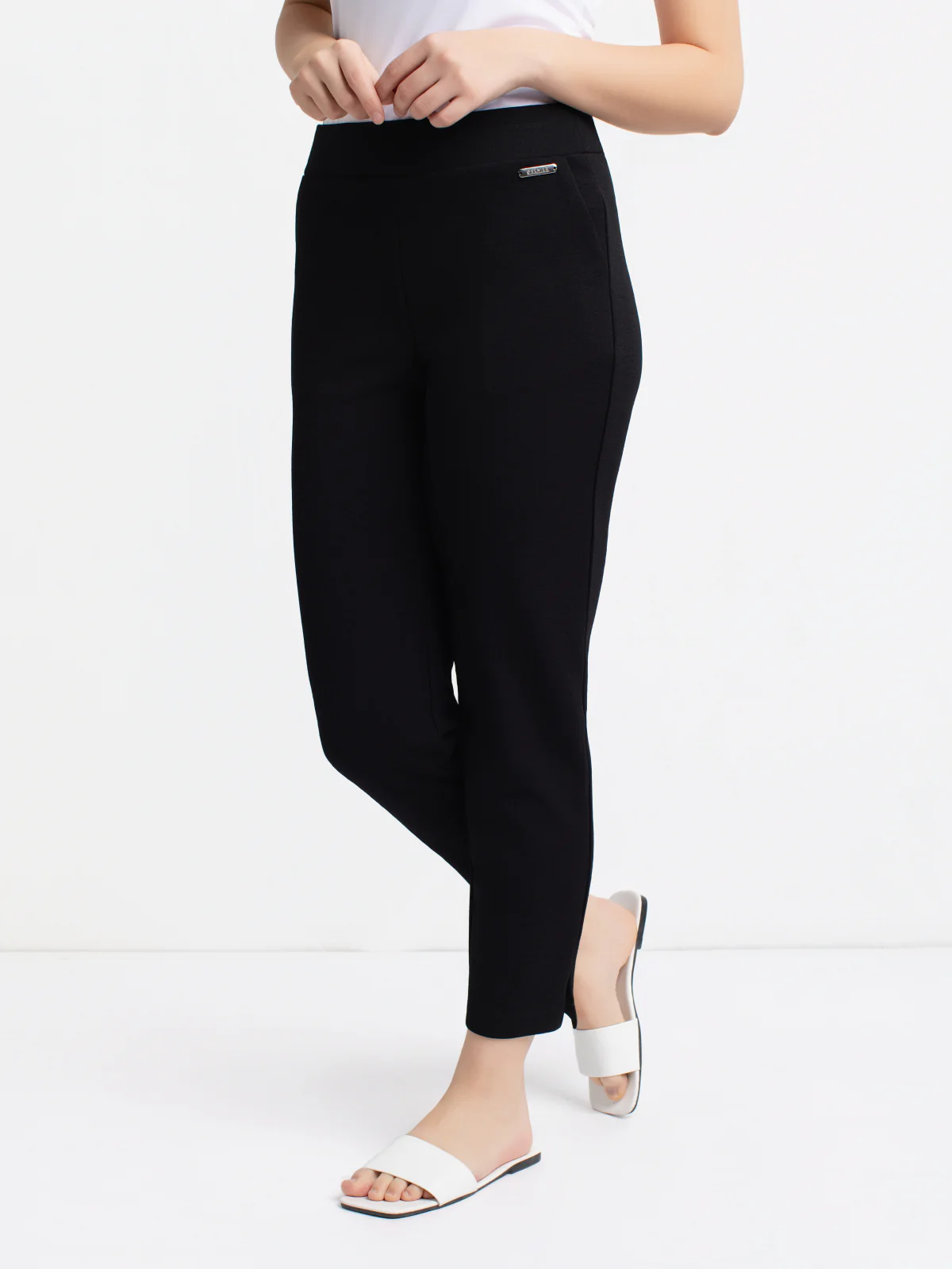 Pantalon habillé étroit semi-ajusté à enfiler - Petite - Image 6