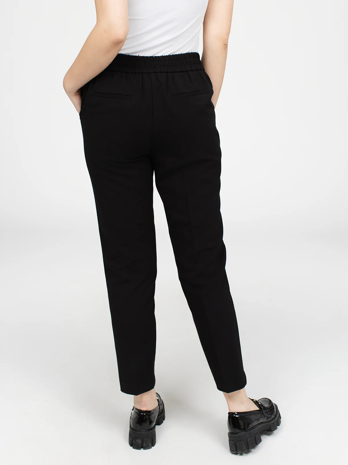 Pantalon habillé étroit semi-ajusté à la cheville à enfiler - Image 3