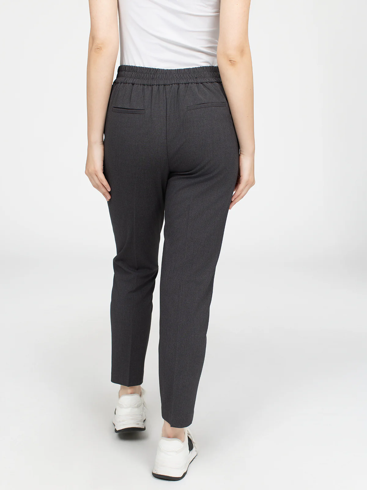 Pantalon habillé étroit semi-ajusté à la cheville à enfiler - Image 7