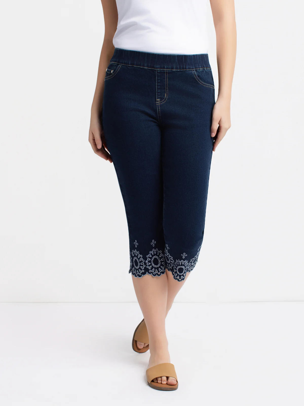 Pantalon longueur trois-quarts en denim - Image 7