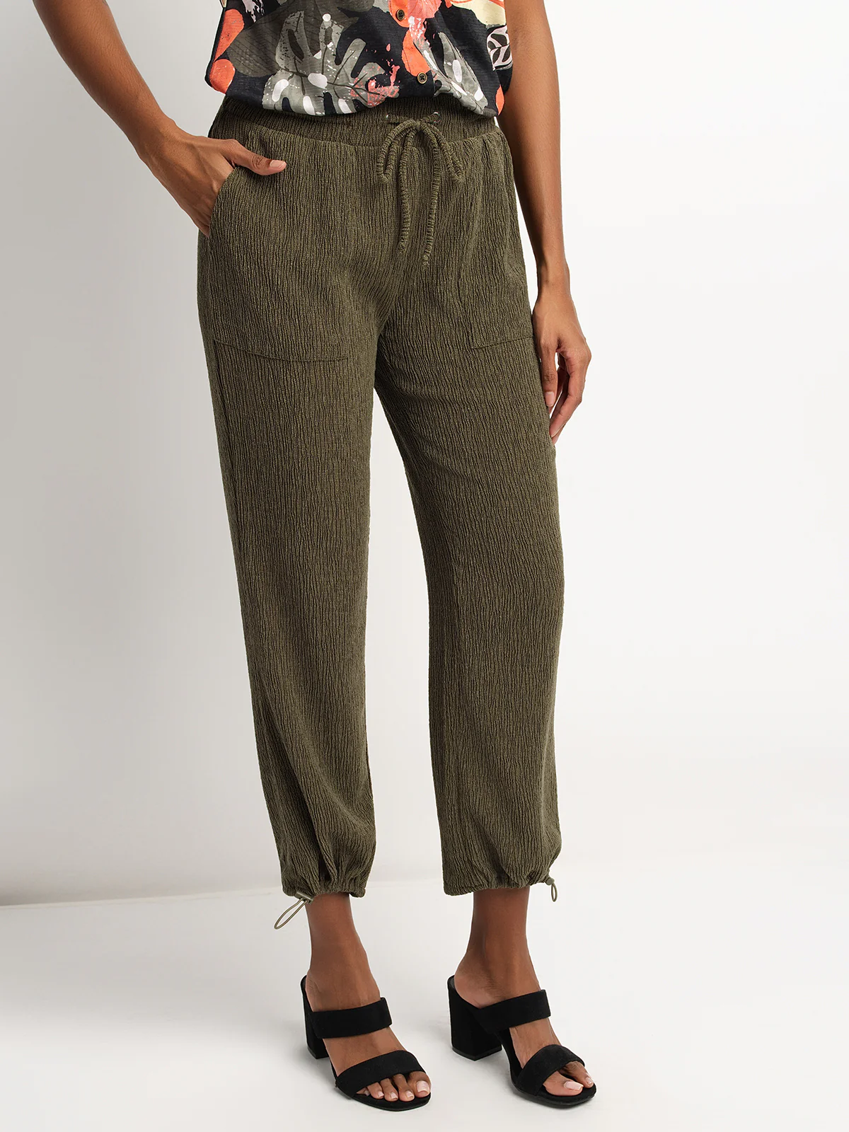 Pantalon skinny 7/8 ajusté en tricot à enfiler - Image 2