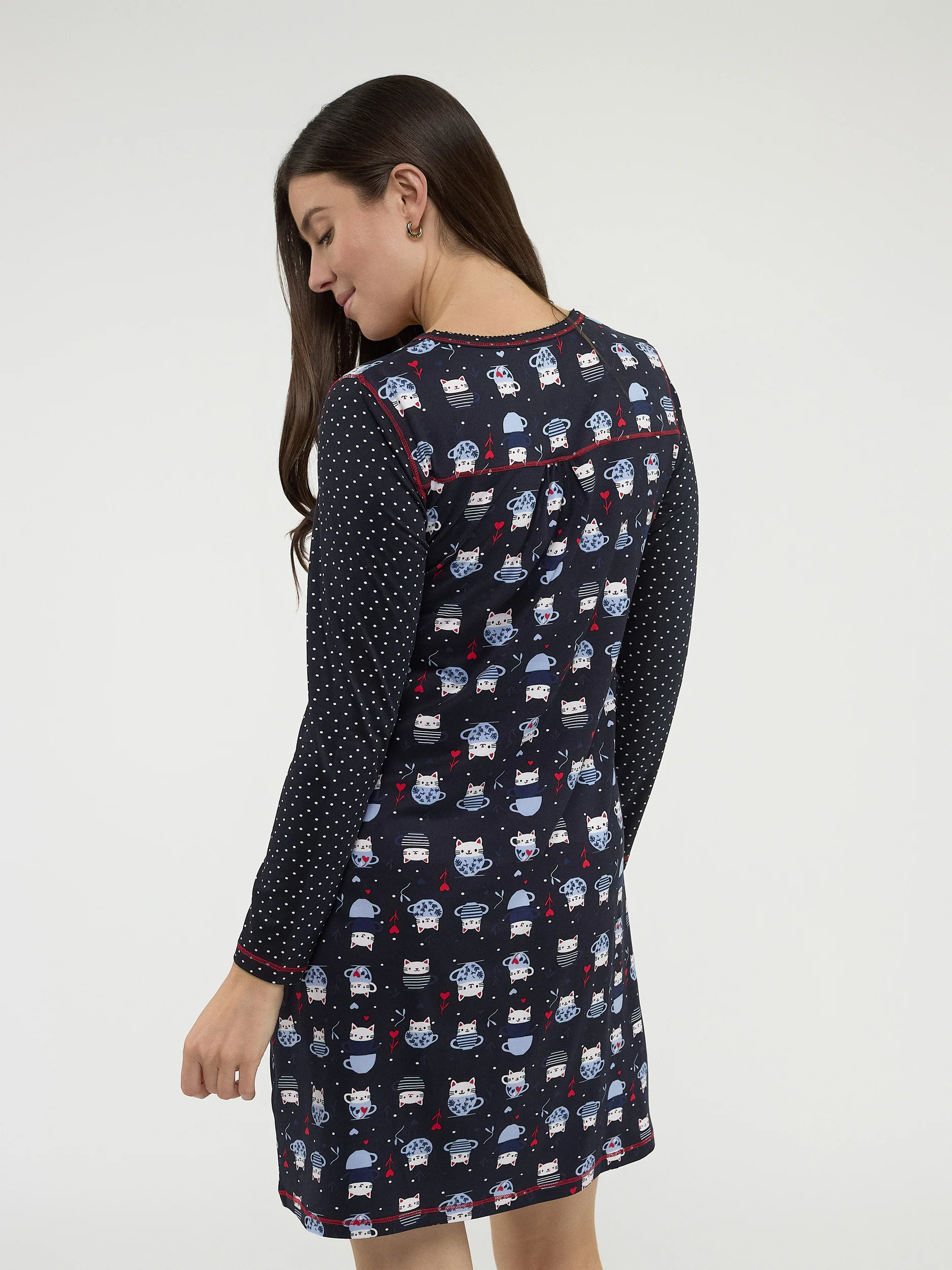 Robe de nuit courte ligne A - Image 3