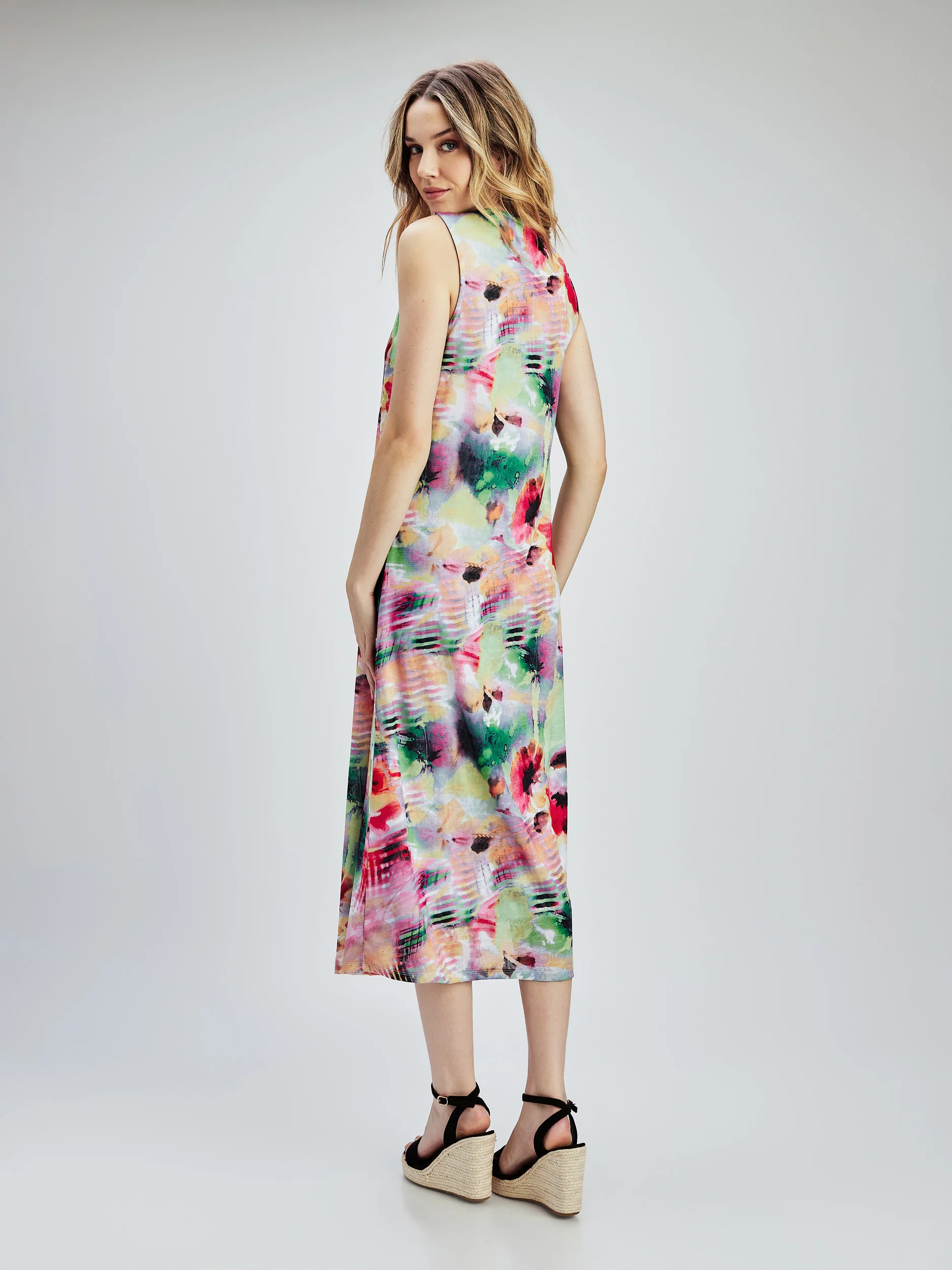 Robe maxi évasée en tricot - Image 3
