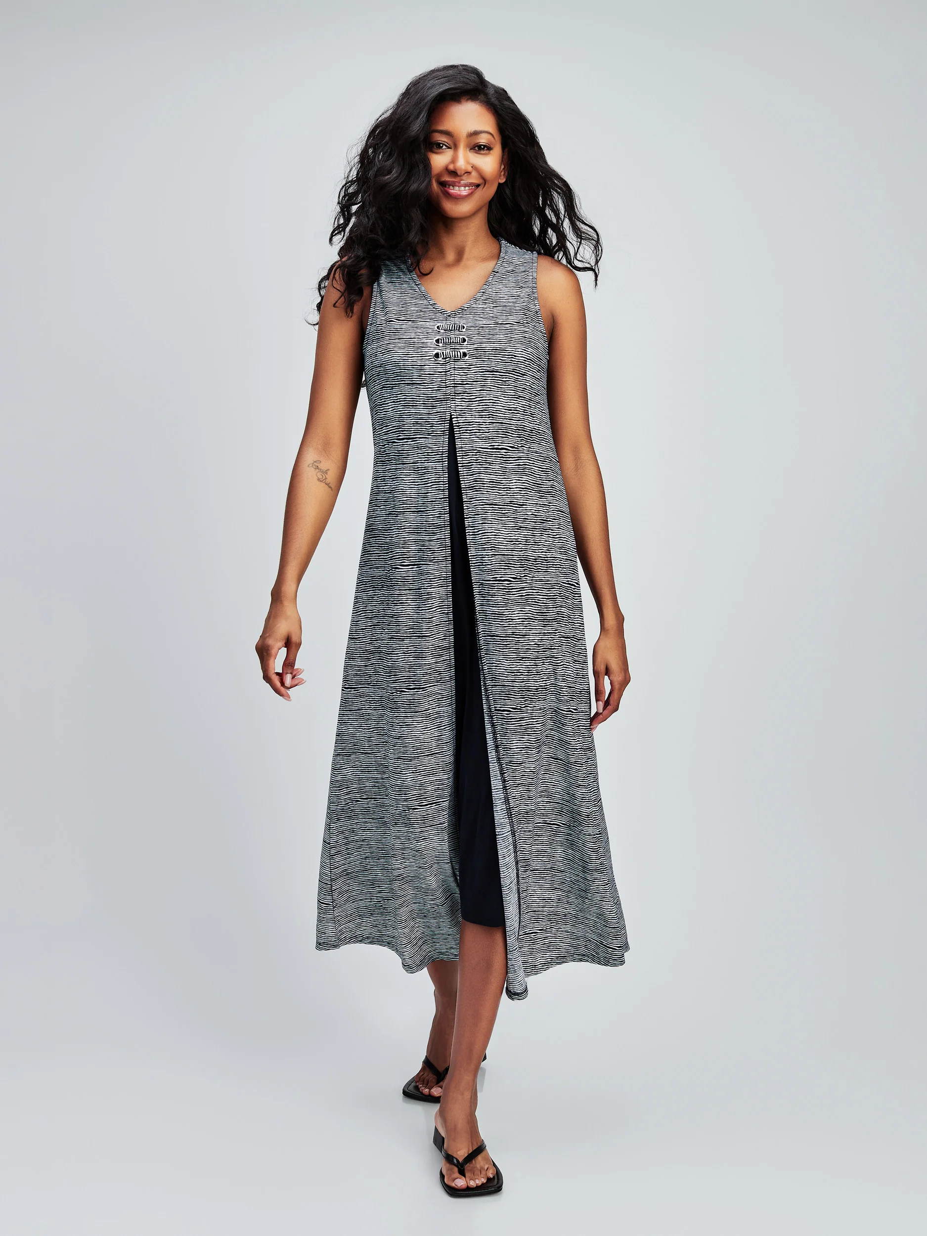 Robe maxi évasée en tricot - Image 9