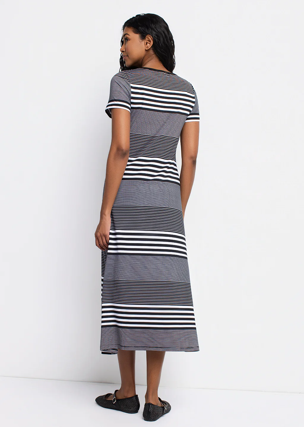Robe maxi évasée en tricot - Image 3