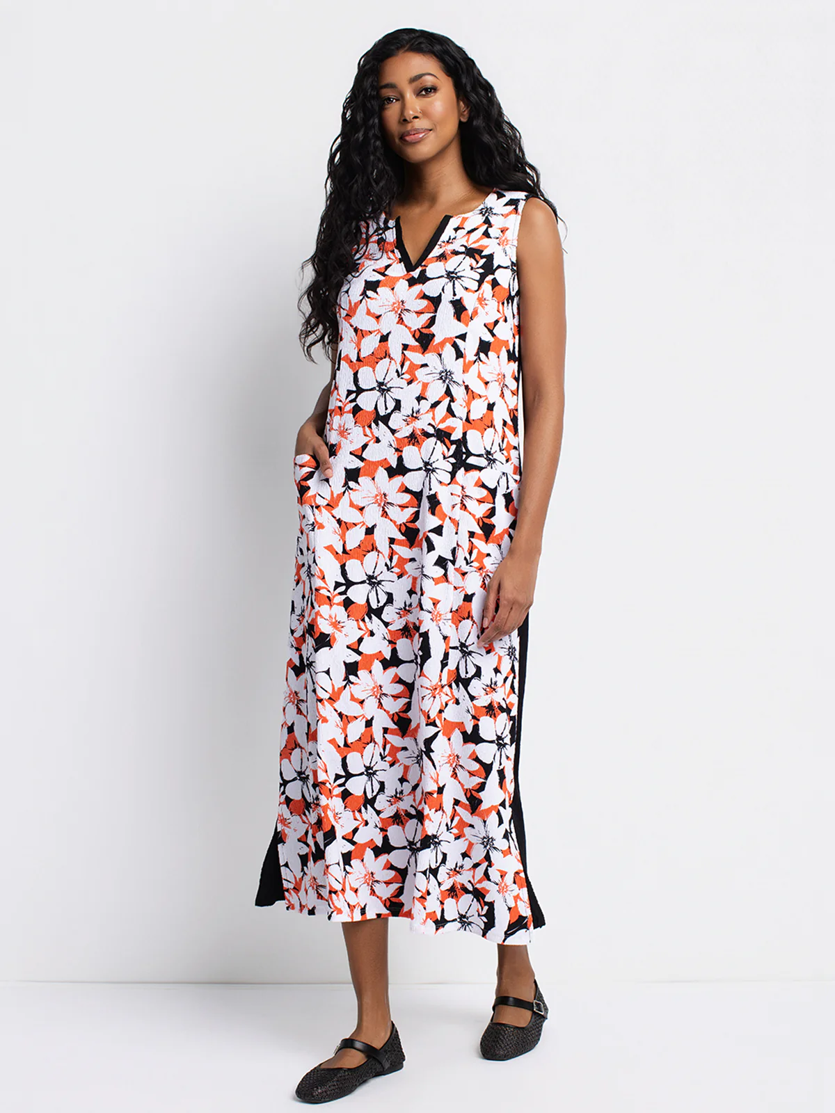 Robe maxi évasée en tricot - Image 2