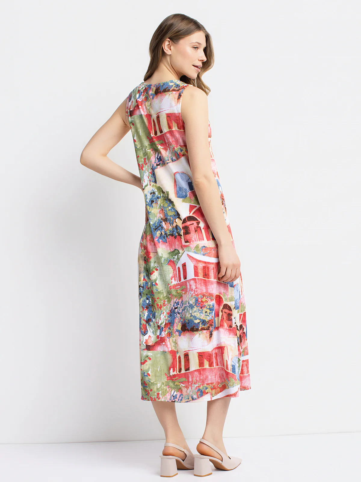 Robe maxi ligne A en tricot - Image 3