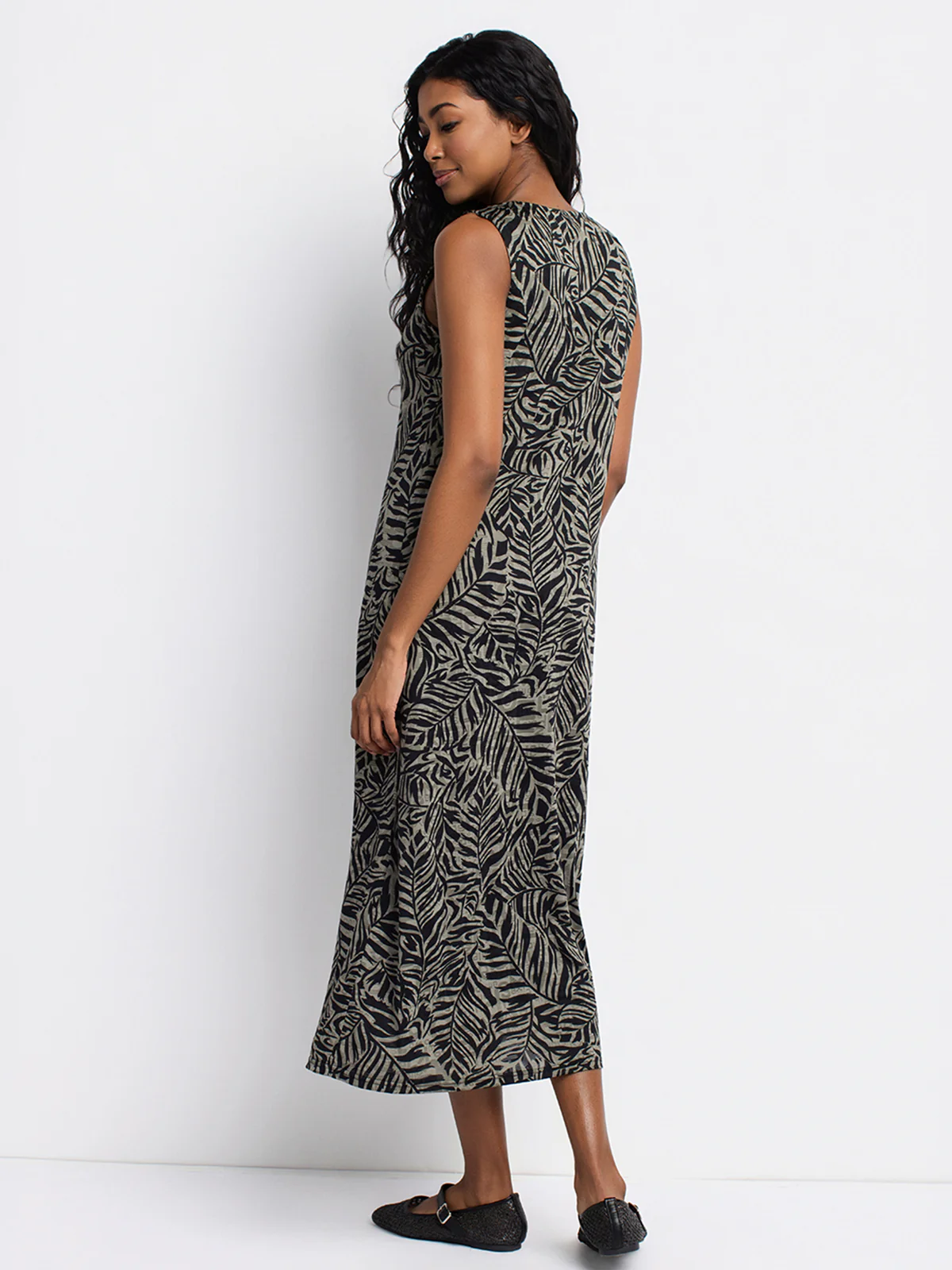 Robe maxi ligne A en tricot - Image 7