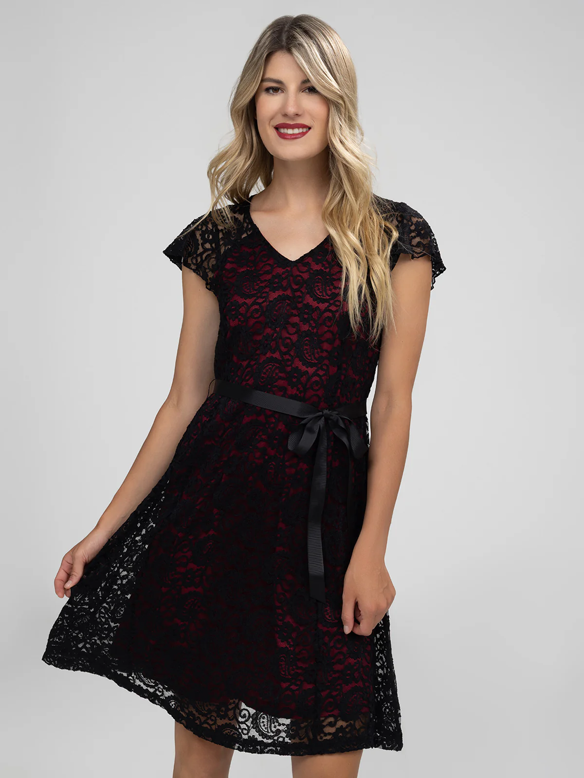 Robe midi évasée en tricot - Image 2