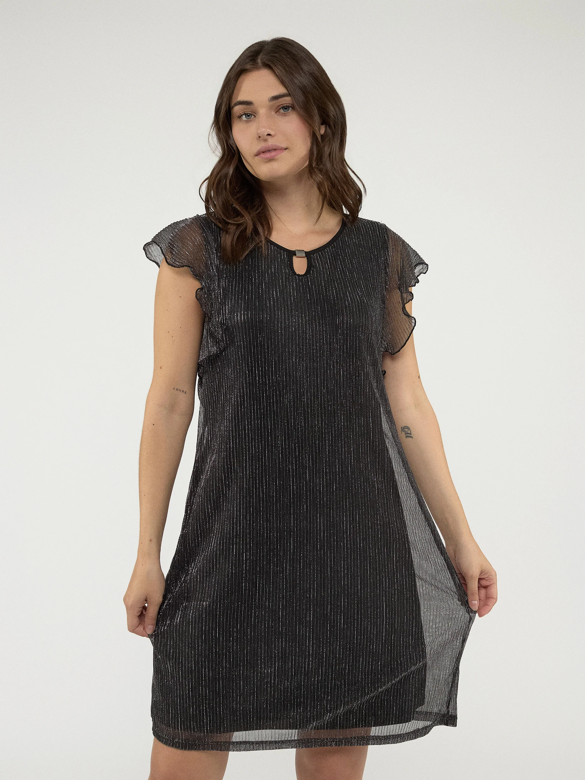 Robe midi ligne A en tricot - Image 3