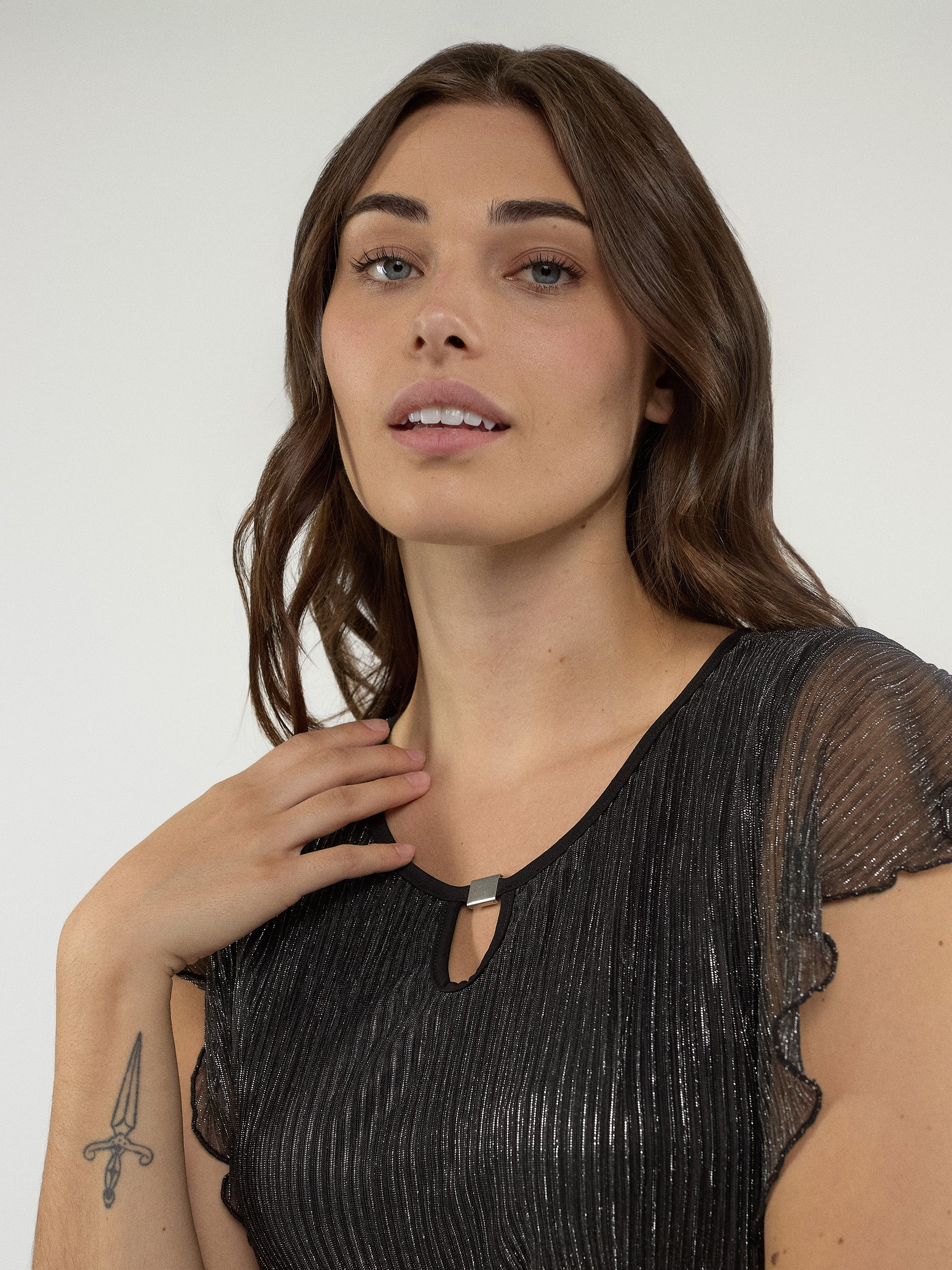 Robe midi ligne A en tricot - Image 4