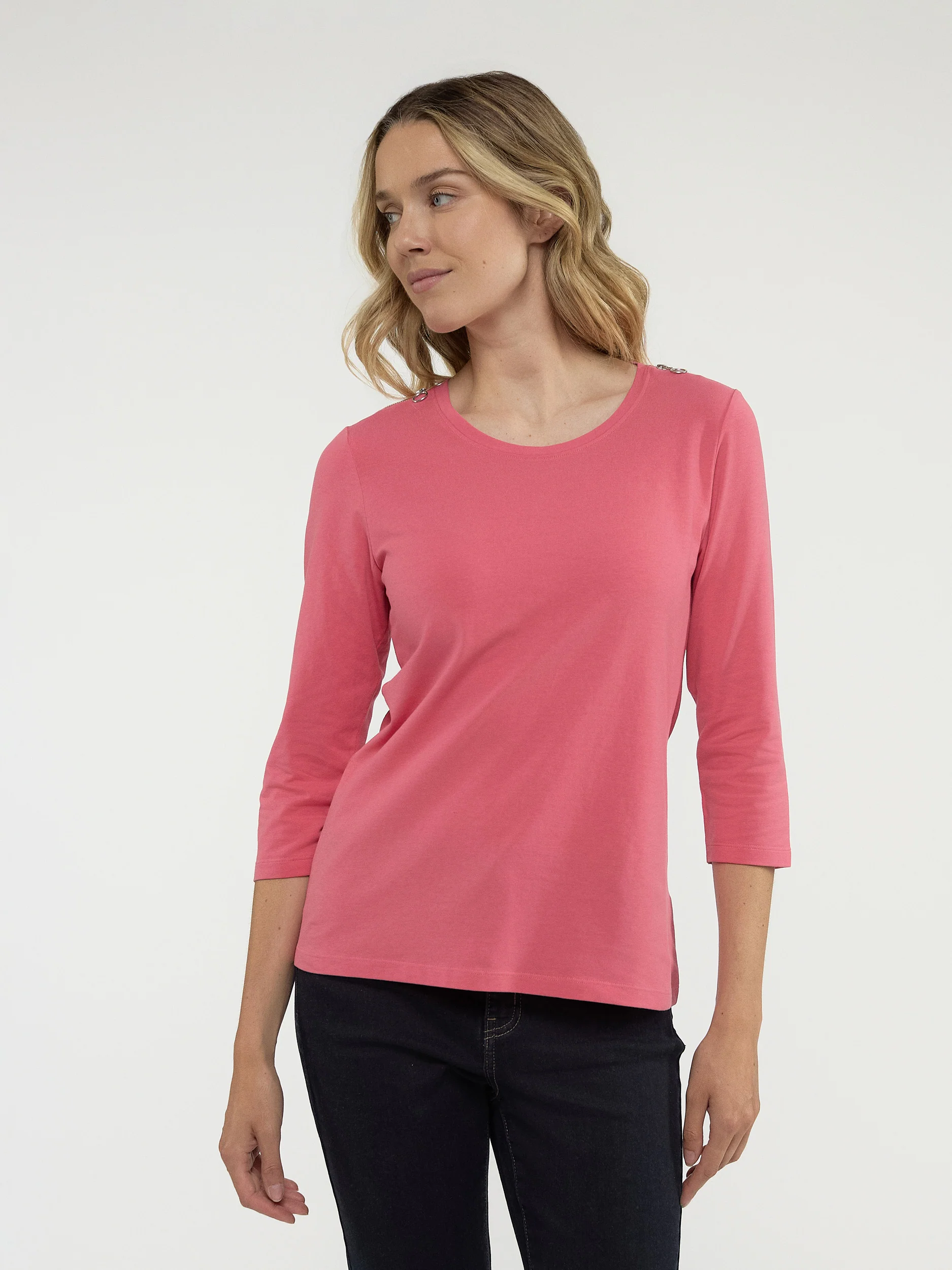 T-shirt semi-ajusté à manches 3/4 - Image 9