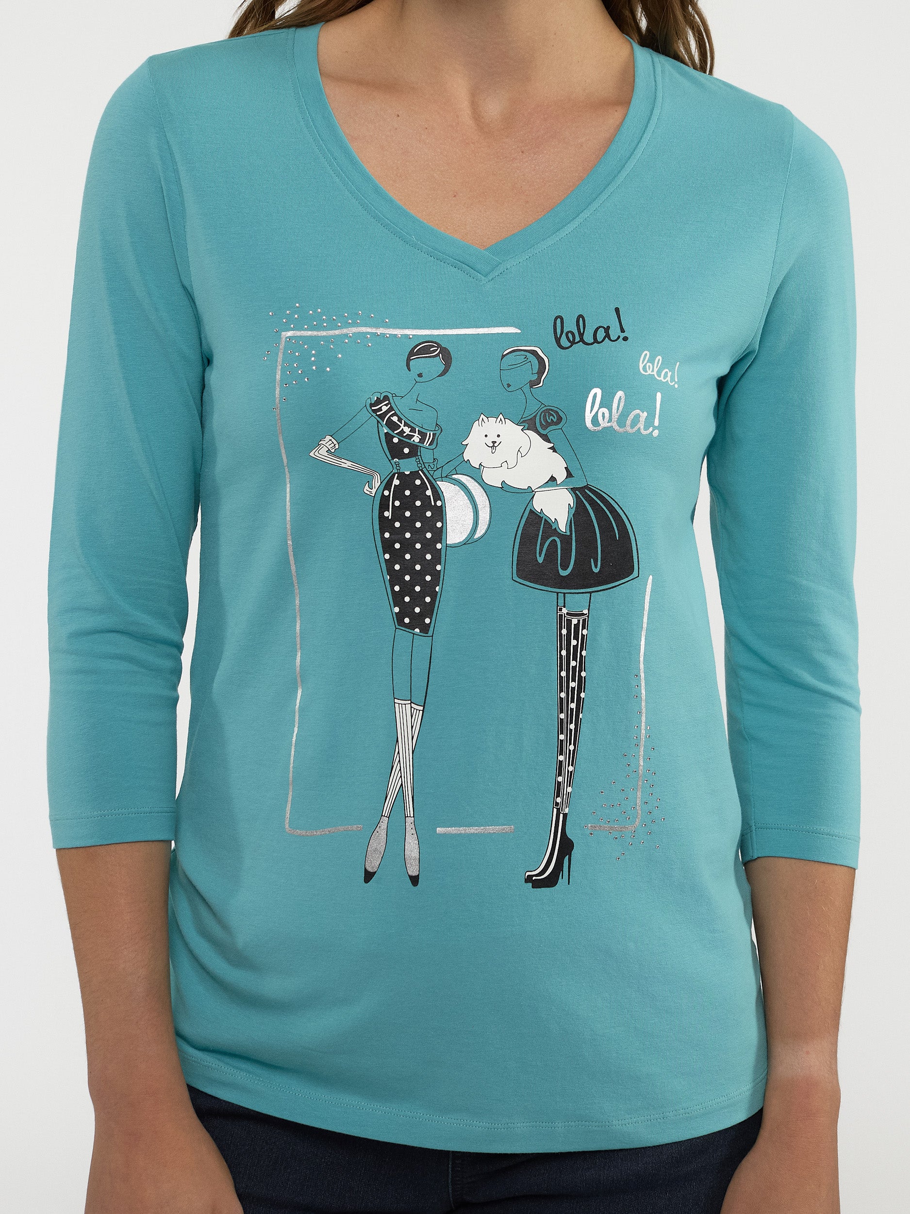 T-shirt semi-ajusté à manches 3/4 - Image 10