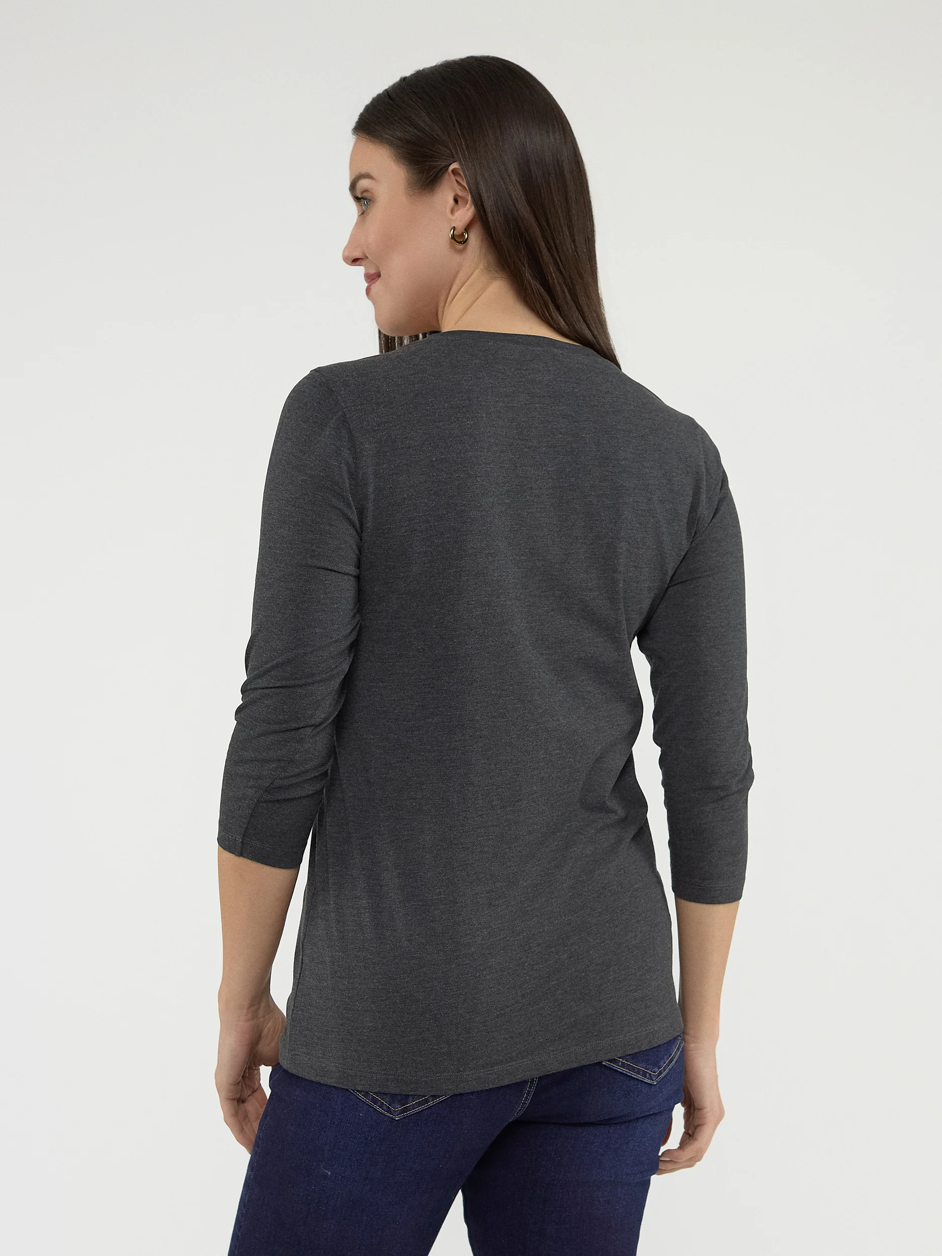 T-shirt semi-ajusté à manches 3/4 - Image 7