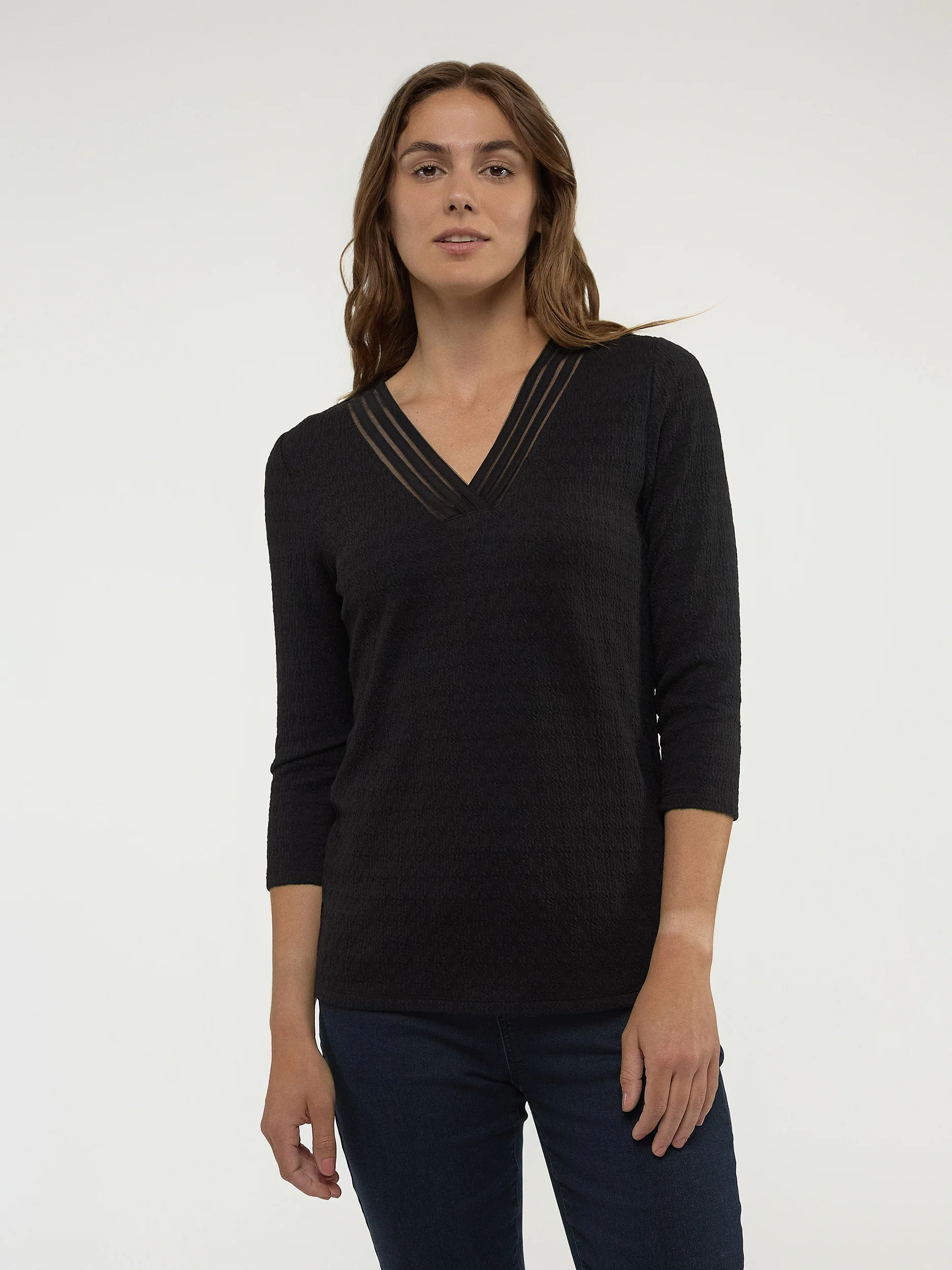 T-shirt semi-ajusté à manches 3/4 - Image 9