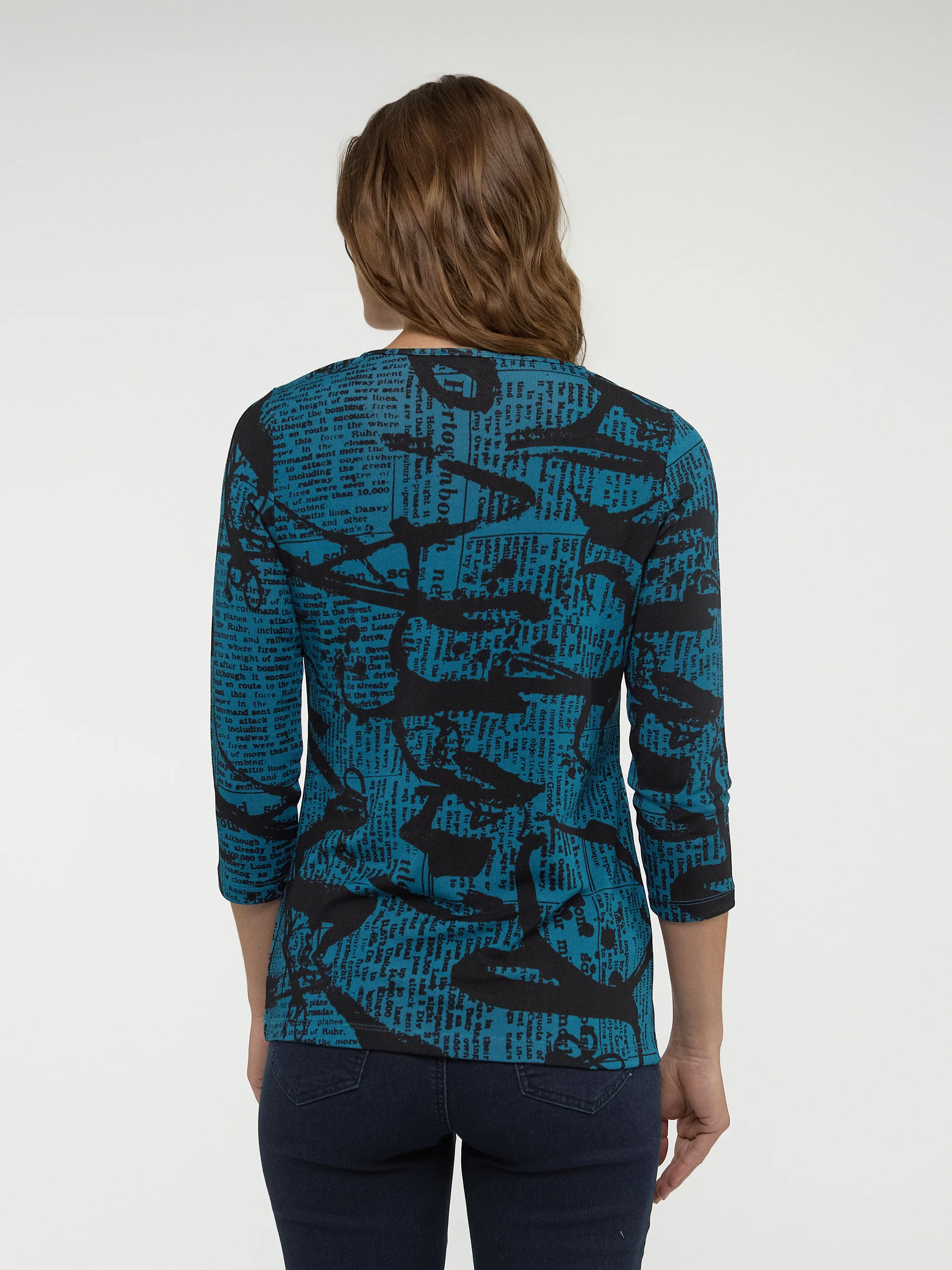 T-shirt semi-ajusté à manches 3/4 - Image 3