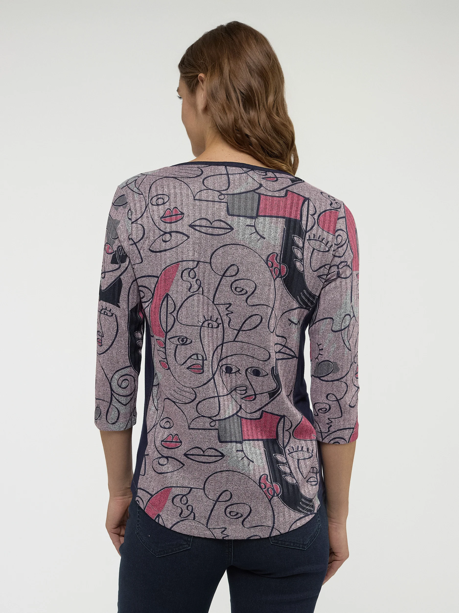 T-shirt semi-ajusté à manches 3/4 - Image 3