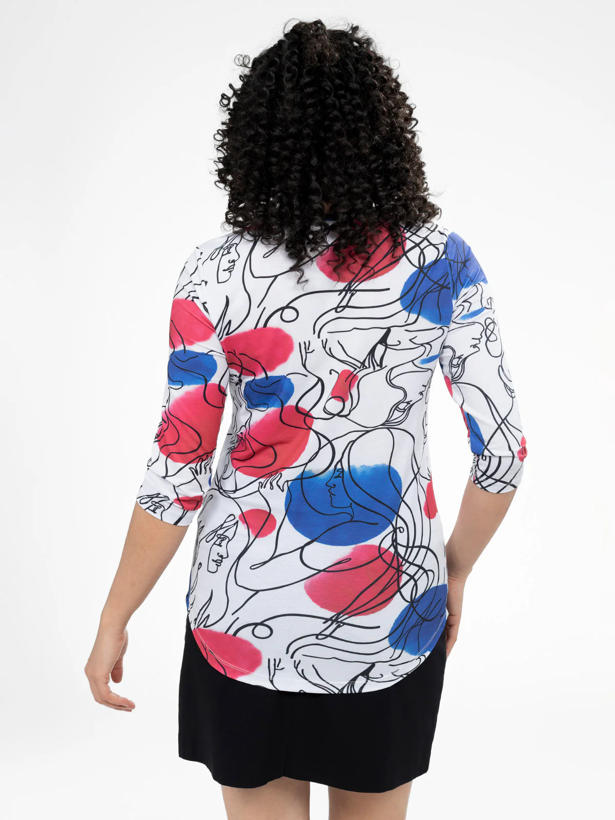 T-shirt semi-ajusté à manches 3/4 - Image 3