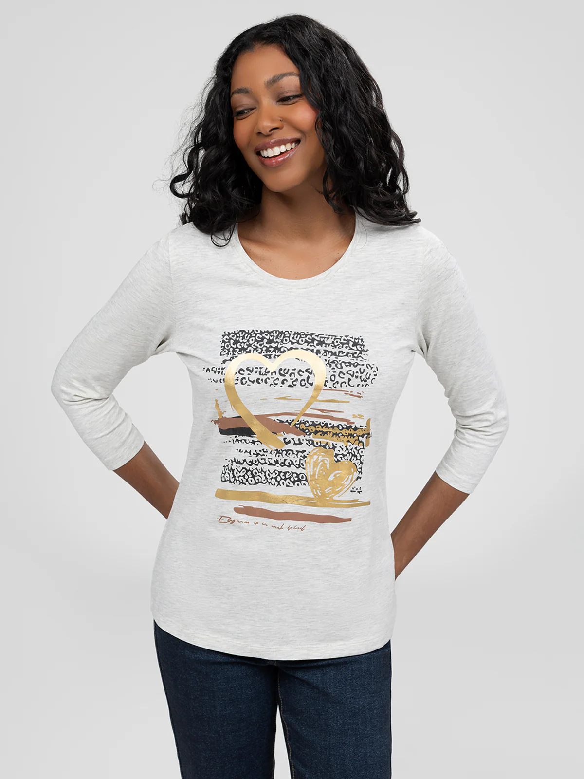 T-shirt semi-ajusté à manches 3/4 - Image 13