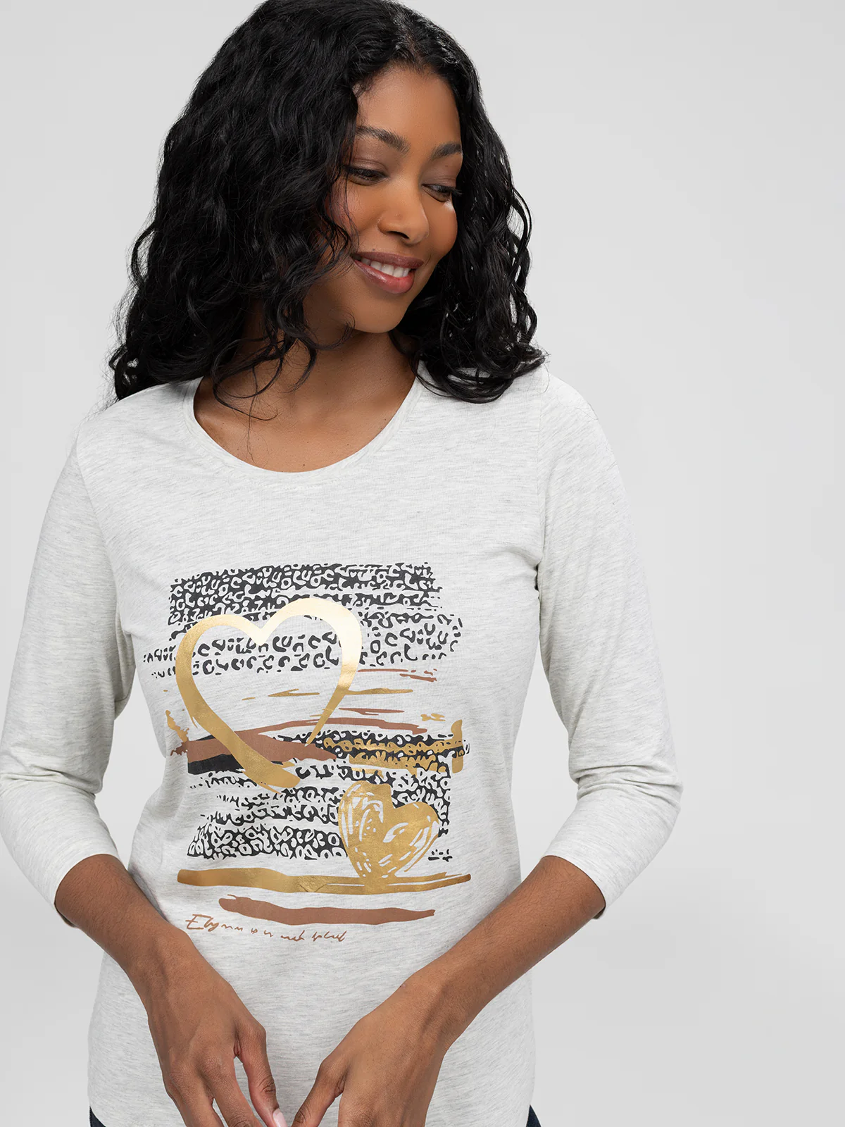 T-shirt semi-ajusté à manches 3/4 - Image 14