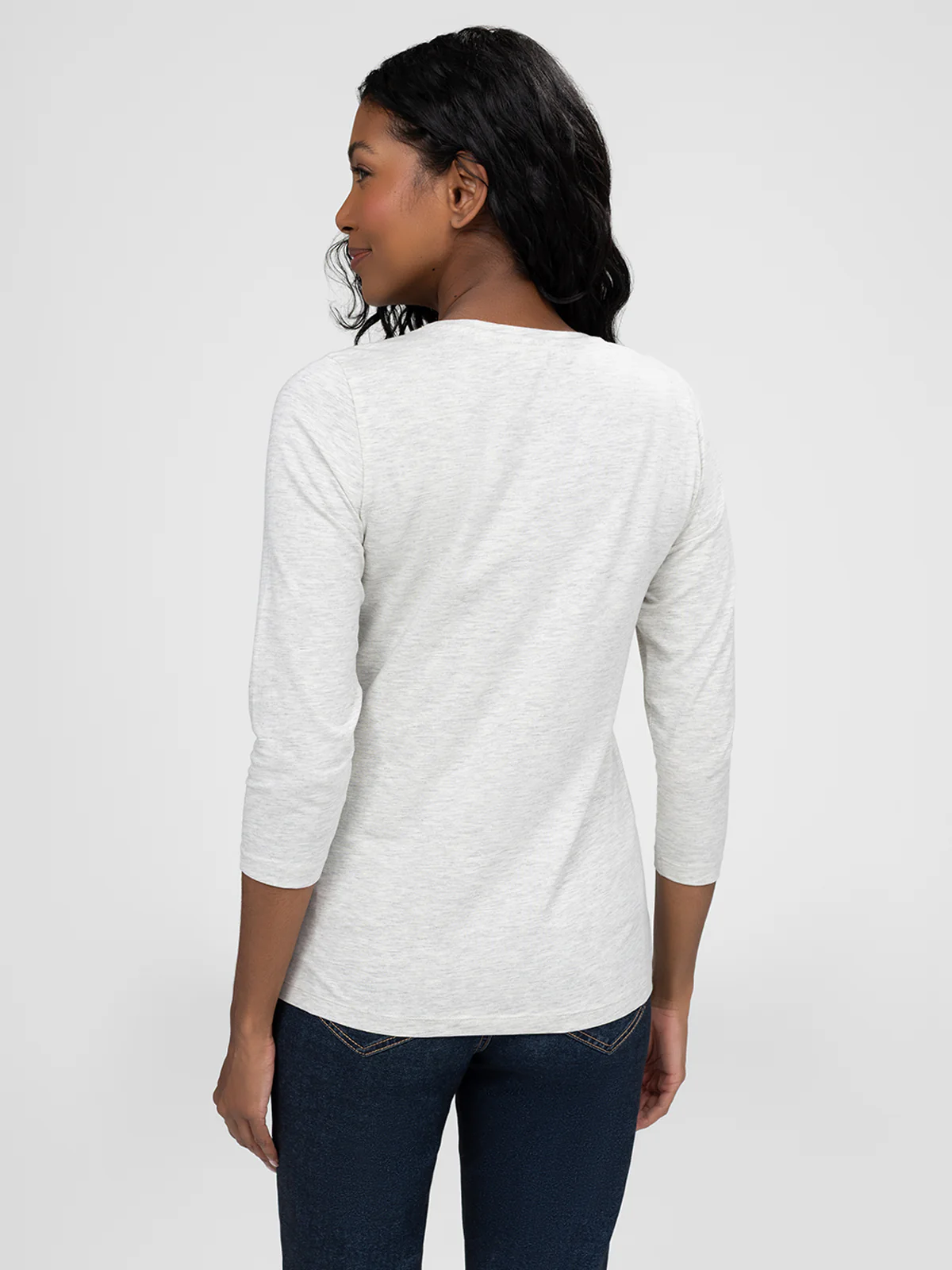 T-shirt semi-ajusté à manches 3/4 - Image 15