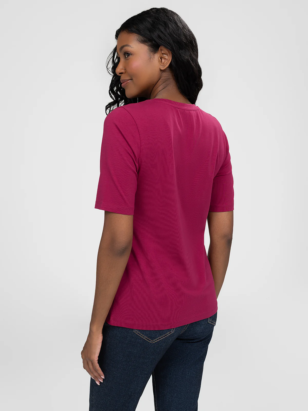 T-shirt semi-ajusté à manches 3/4 - Image 22