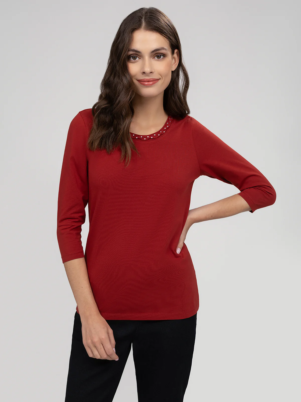 T-shirt semi-ajusté à manches 3/4 - Image 9
