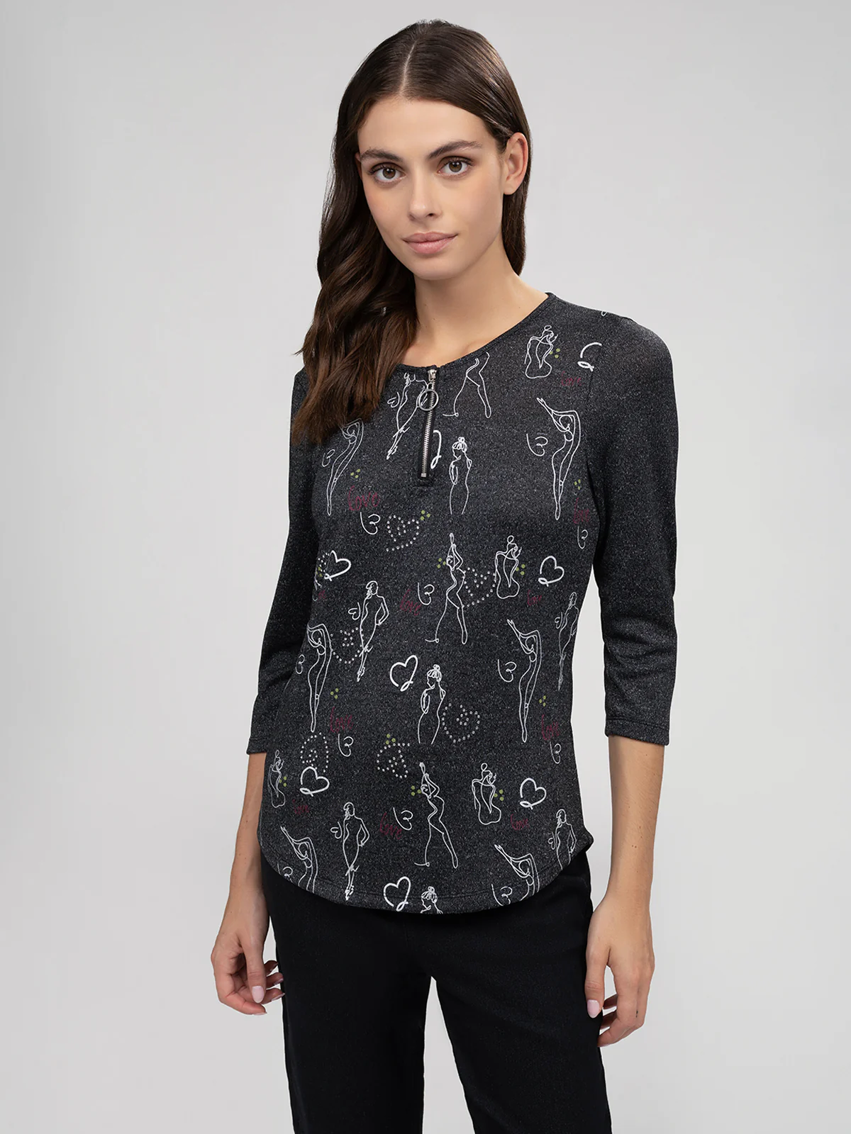 T-shirt semi-ajusté à manches 3/4 - Image 9