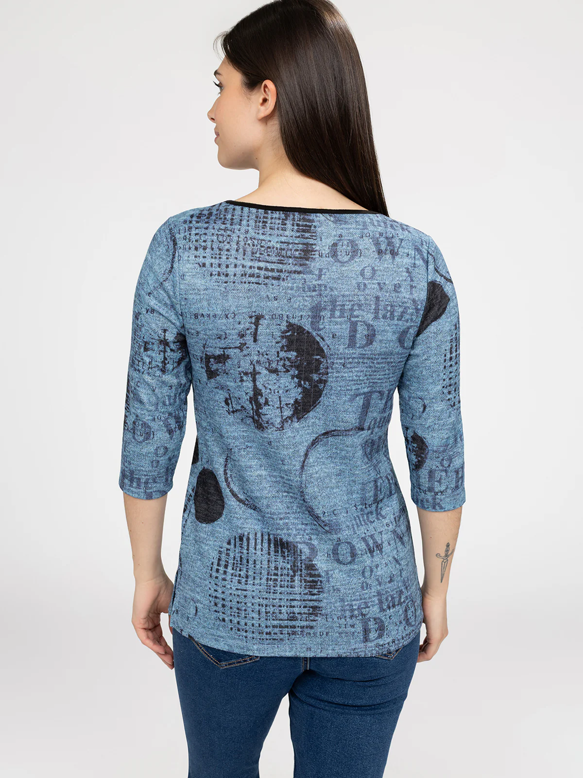 T-shirt semi-ajusté à manches 3/4 - Image 3