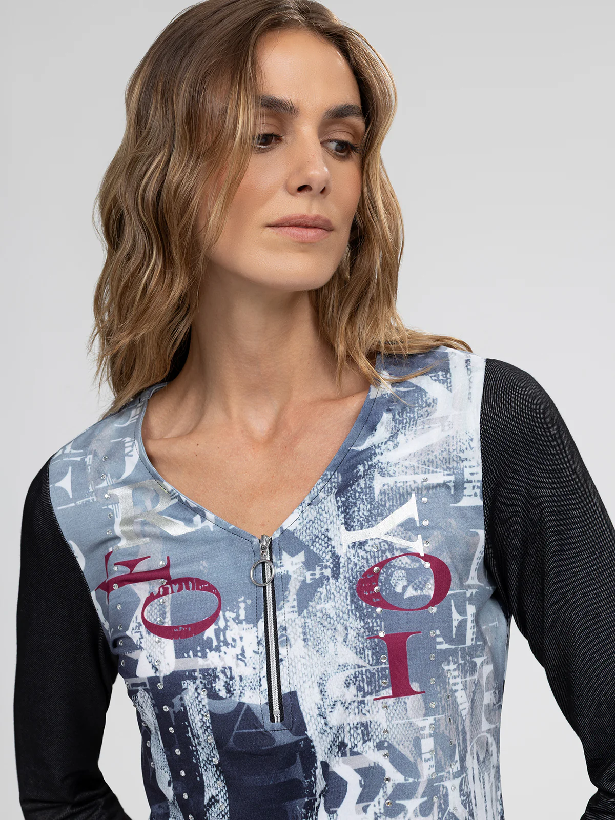 T-shirt semi-ajusté à manches 3/4 - Image 10