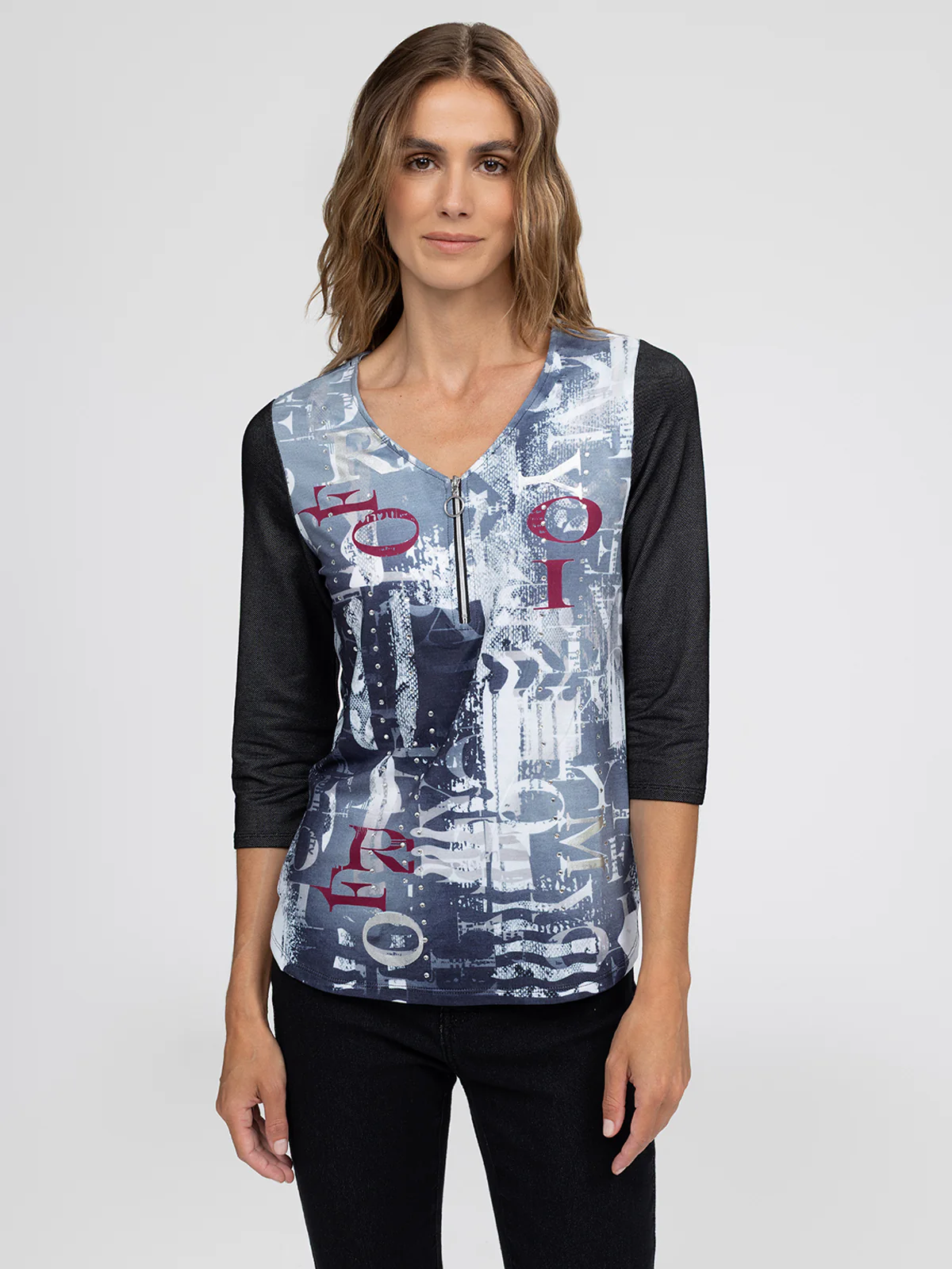 T-shirt semi-ajusté à manches 3/4 - Image 9