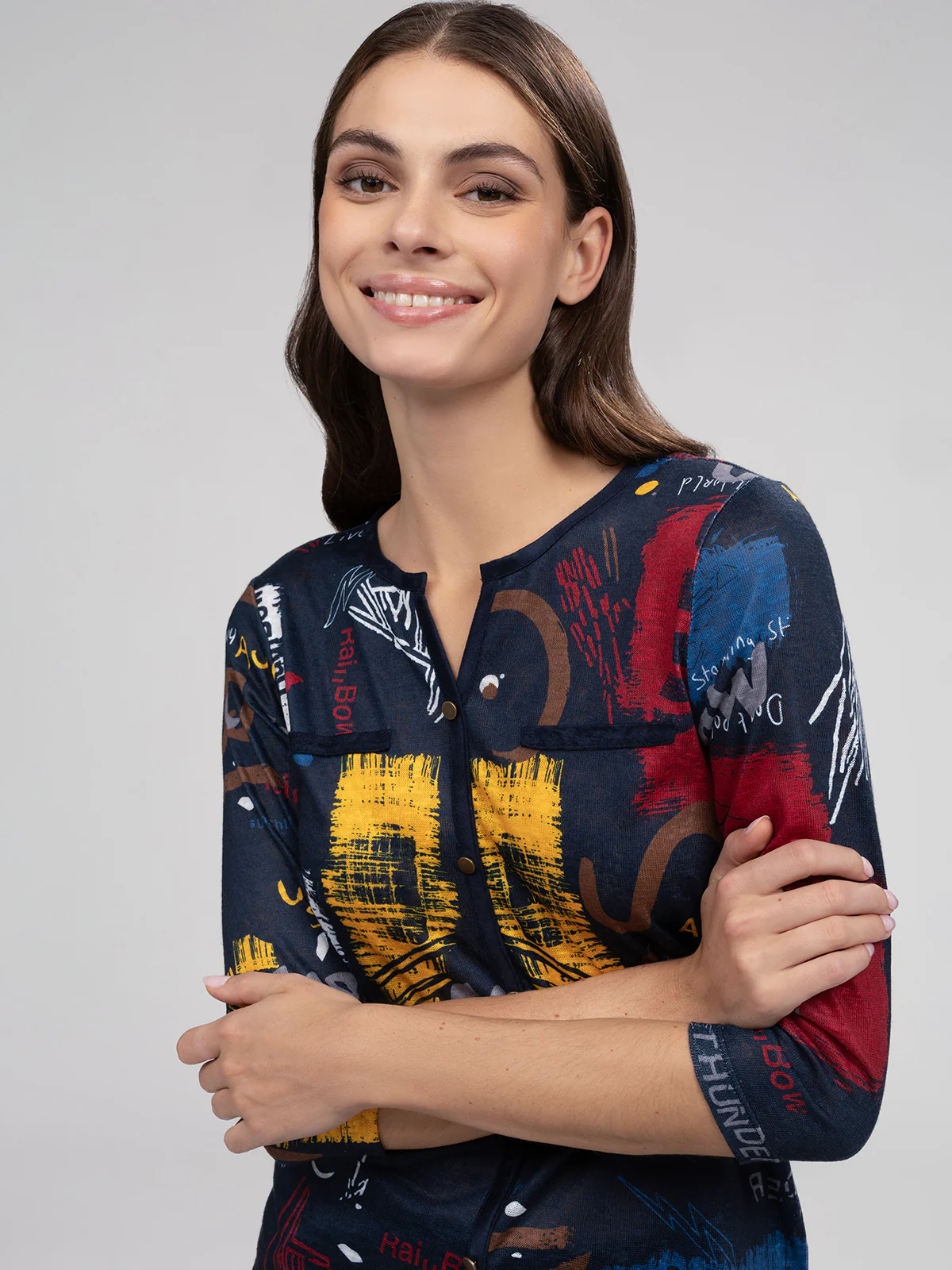 T-shirt semi-ajusté à manches 3/4 - Image 6