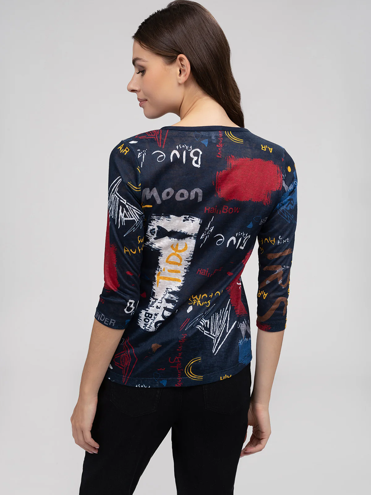 T-shirt semi-ajusté à manches 3/4 - Image 7