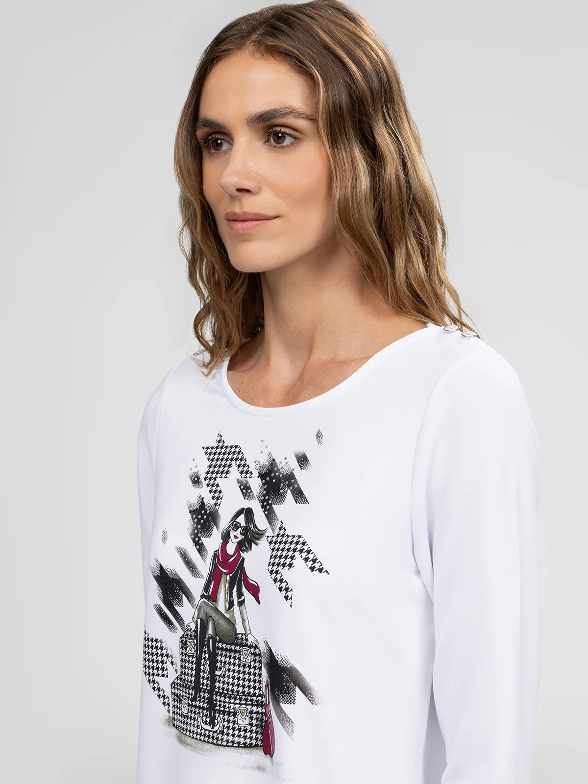 T-shirt semi-ajusté à manches 3/4 - Image 6