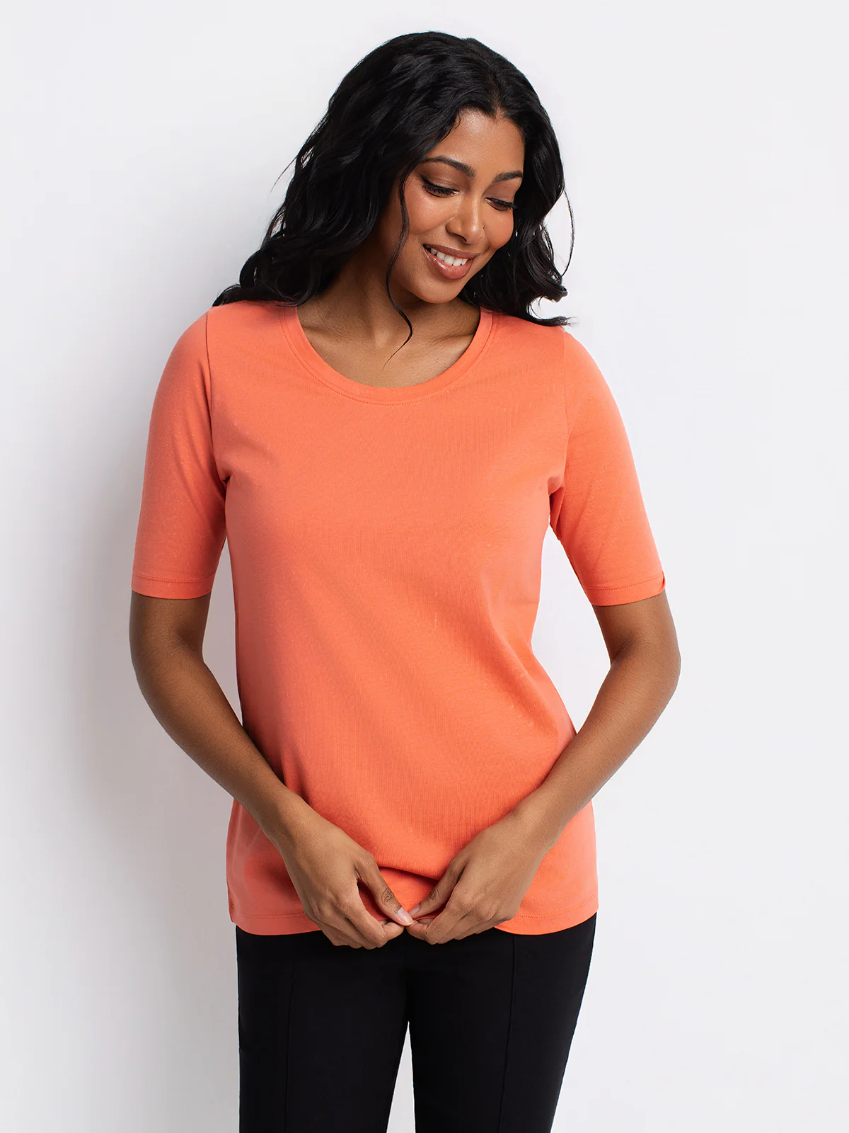 T-shirt semi-ajusté à manches 3/4 - Image 16