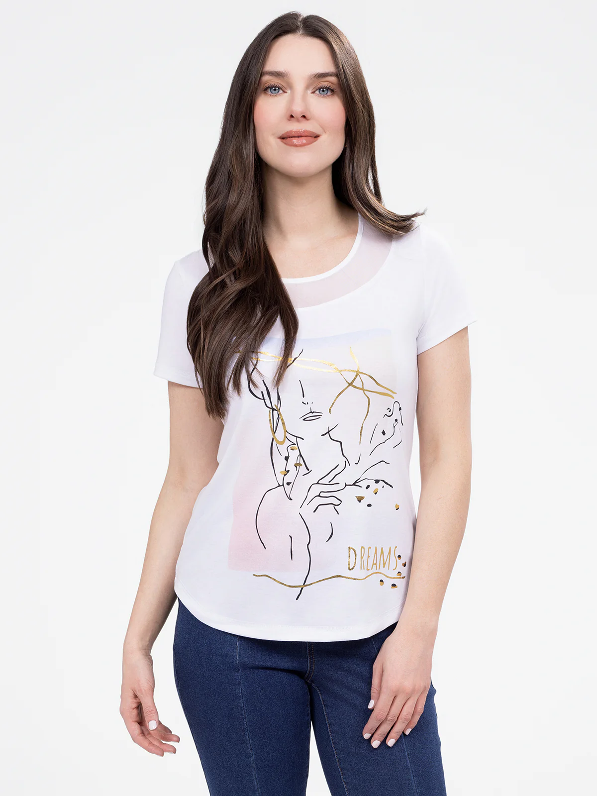 T-shirt semi-ajusté à manches courtes