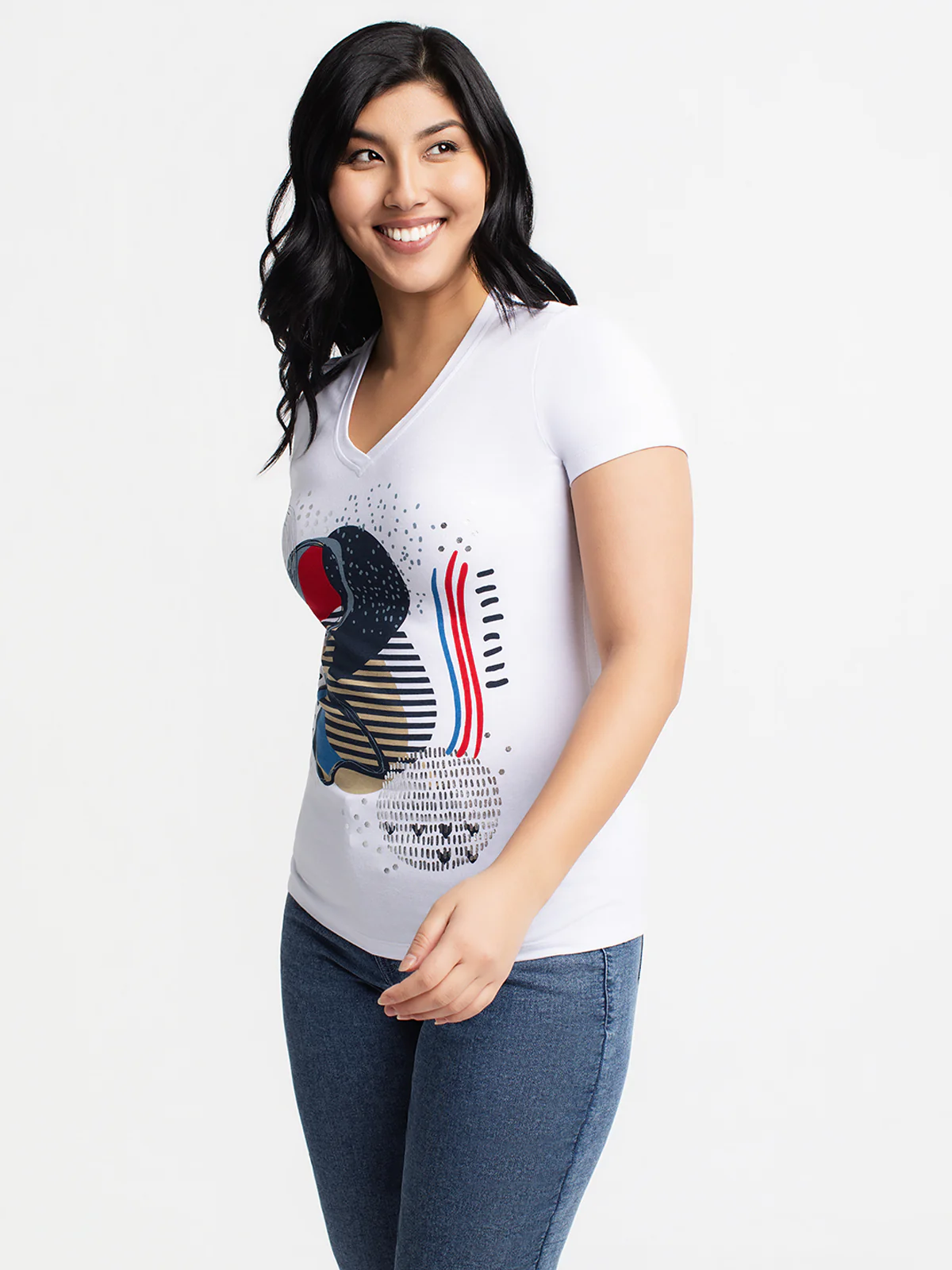 T-shirt semi-ajusté à manches courtes