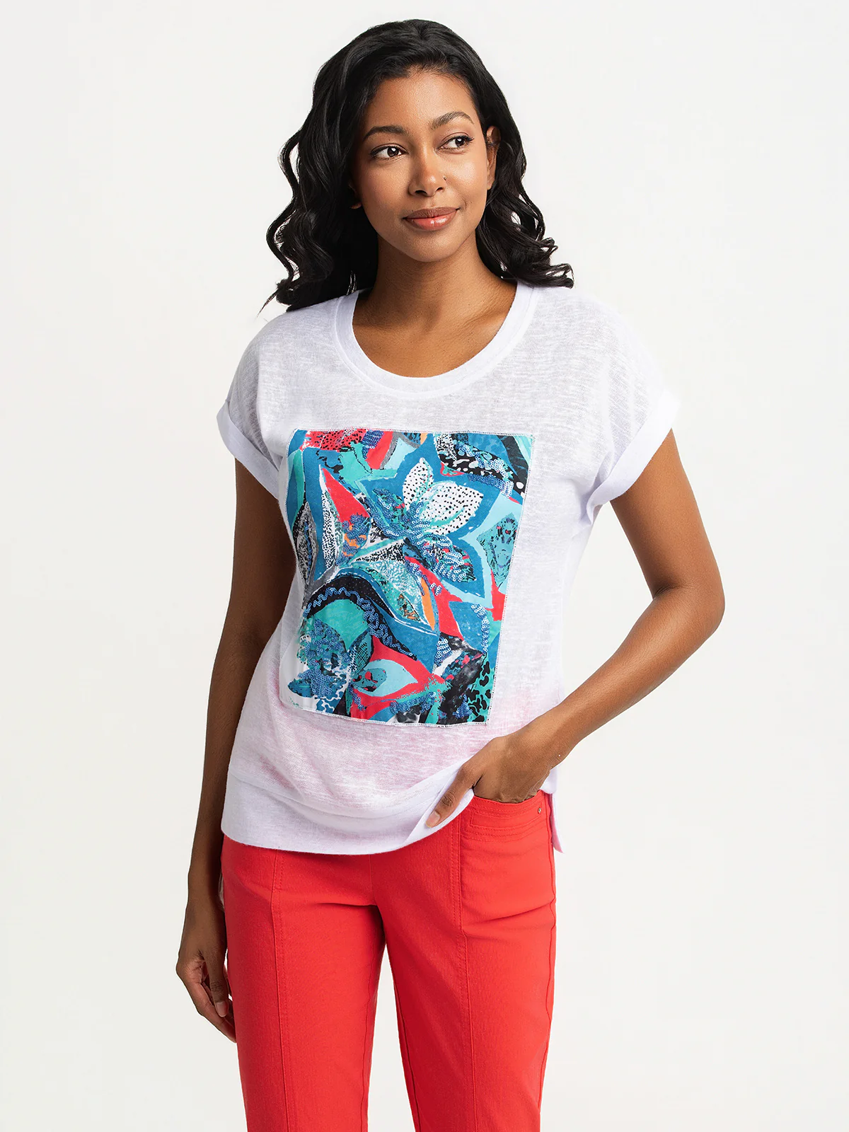 T-shirt semi-ajusté à manches courtes