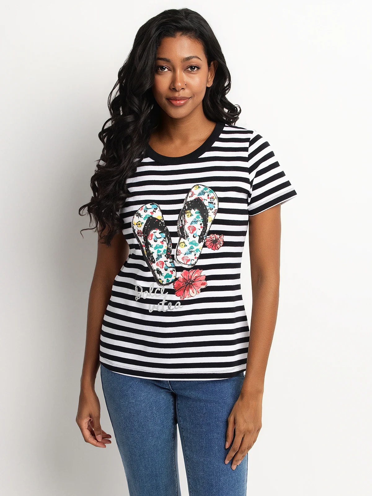 T-shirt semi-ajusté à manches courtes