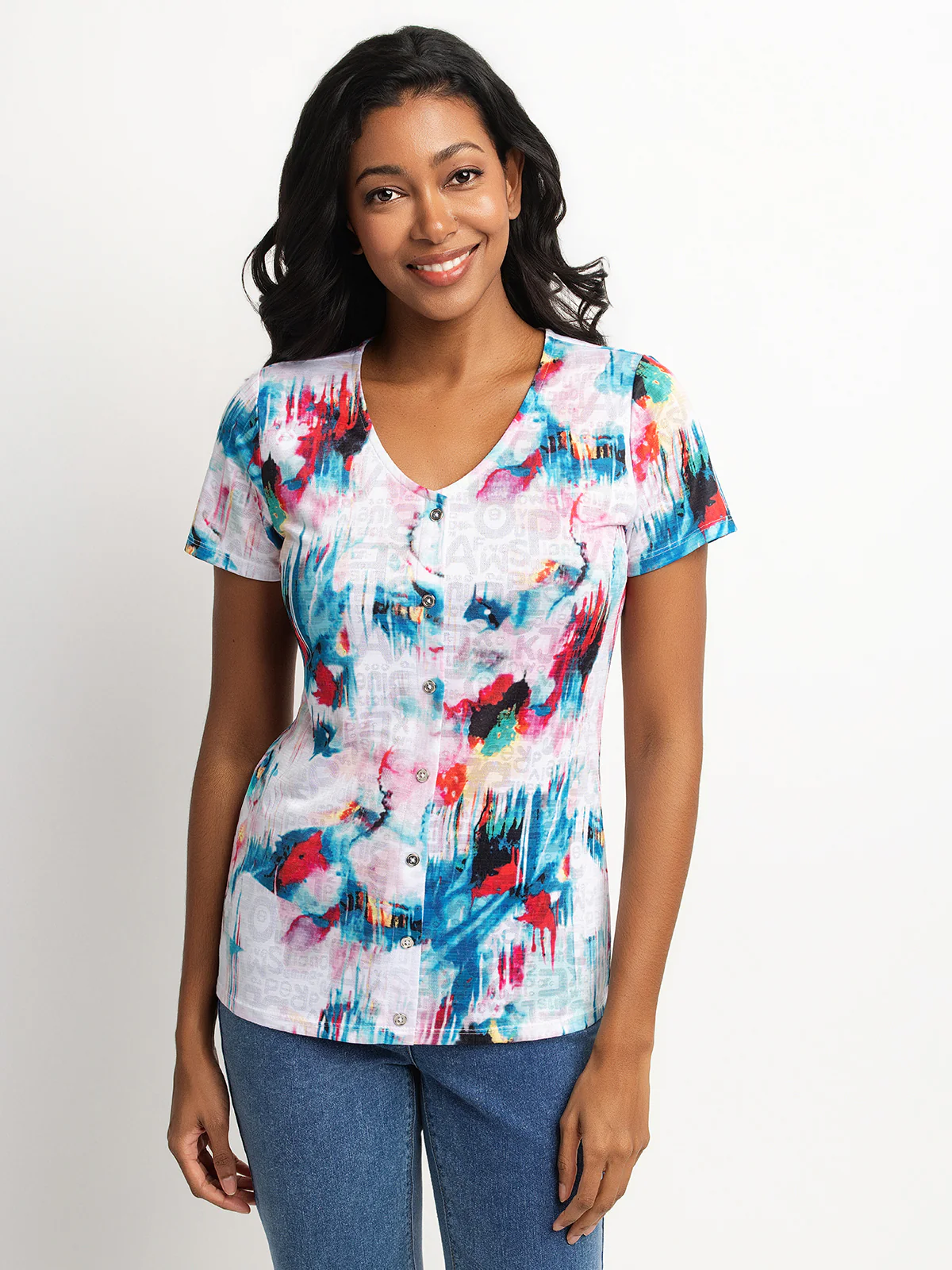 T-shirt semi-ajusté à manches courtes