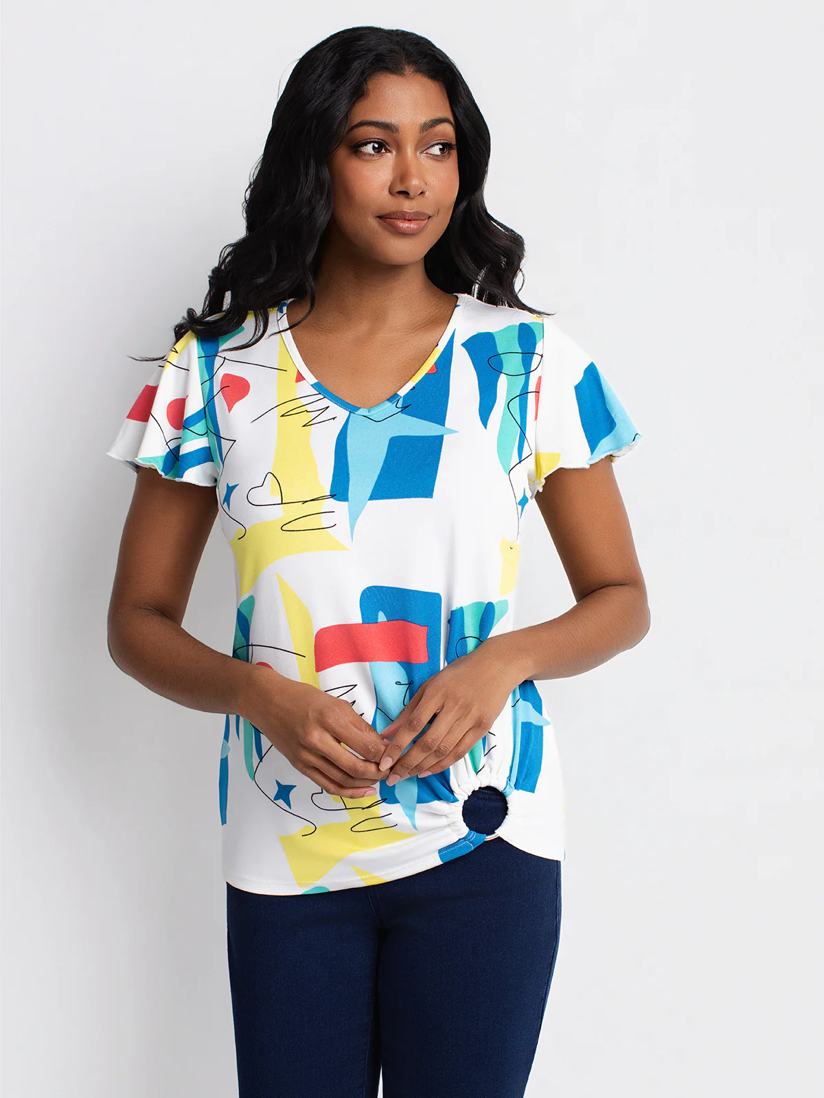 T-shirt semi-ajusté à manches courtes