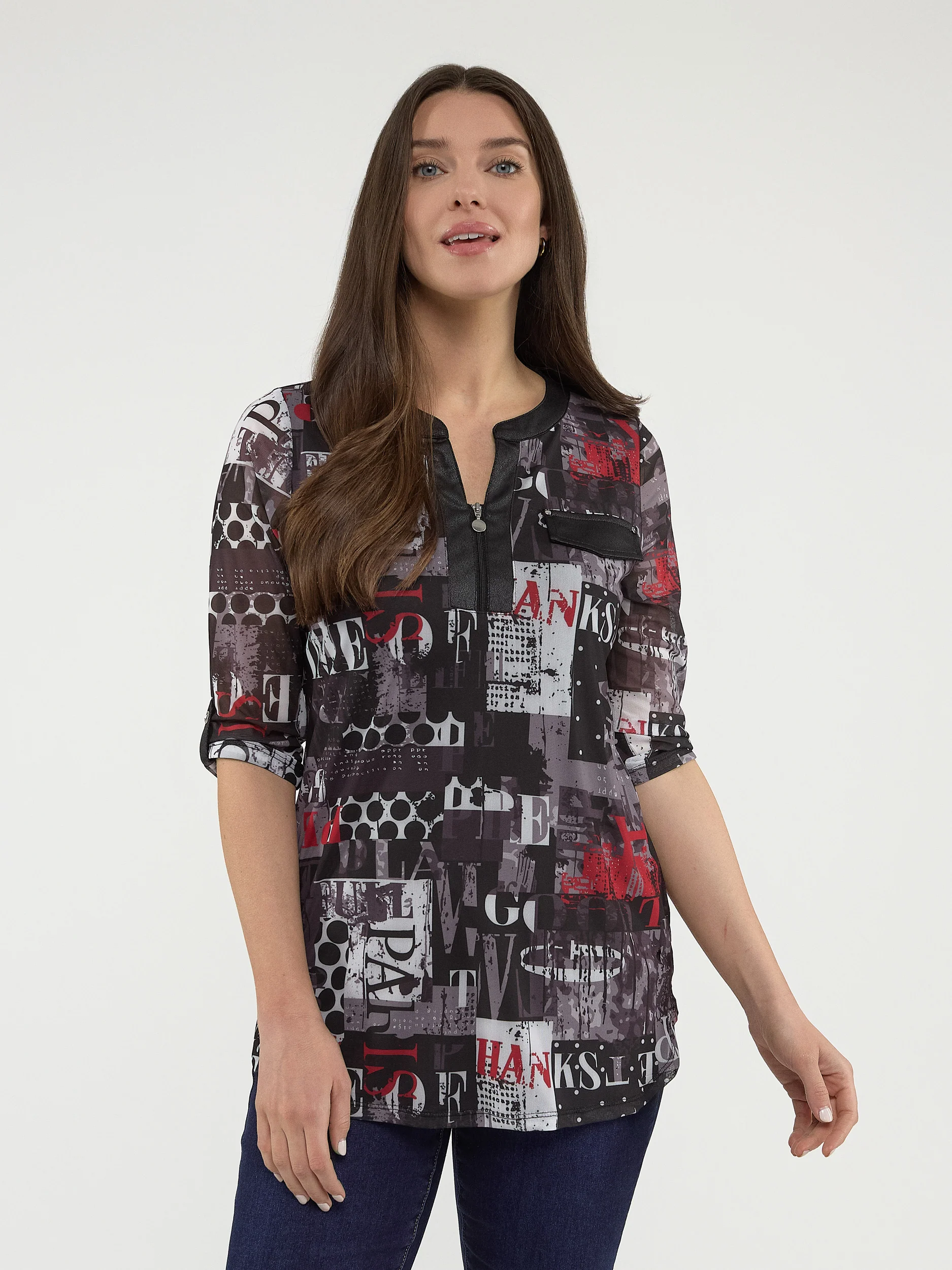 T-shirt semi-ajusté à manches longues