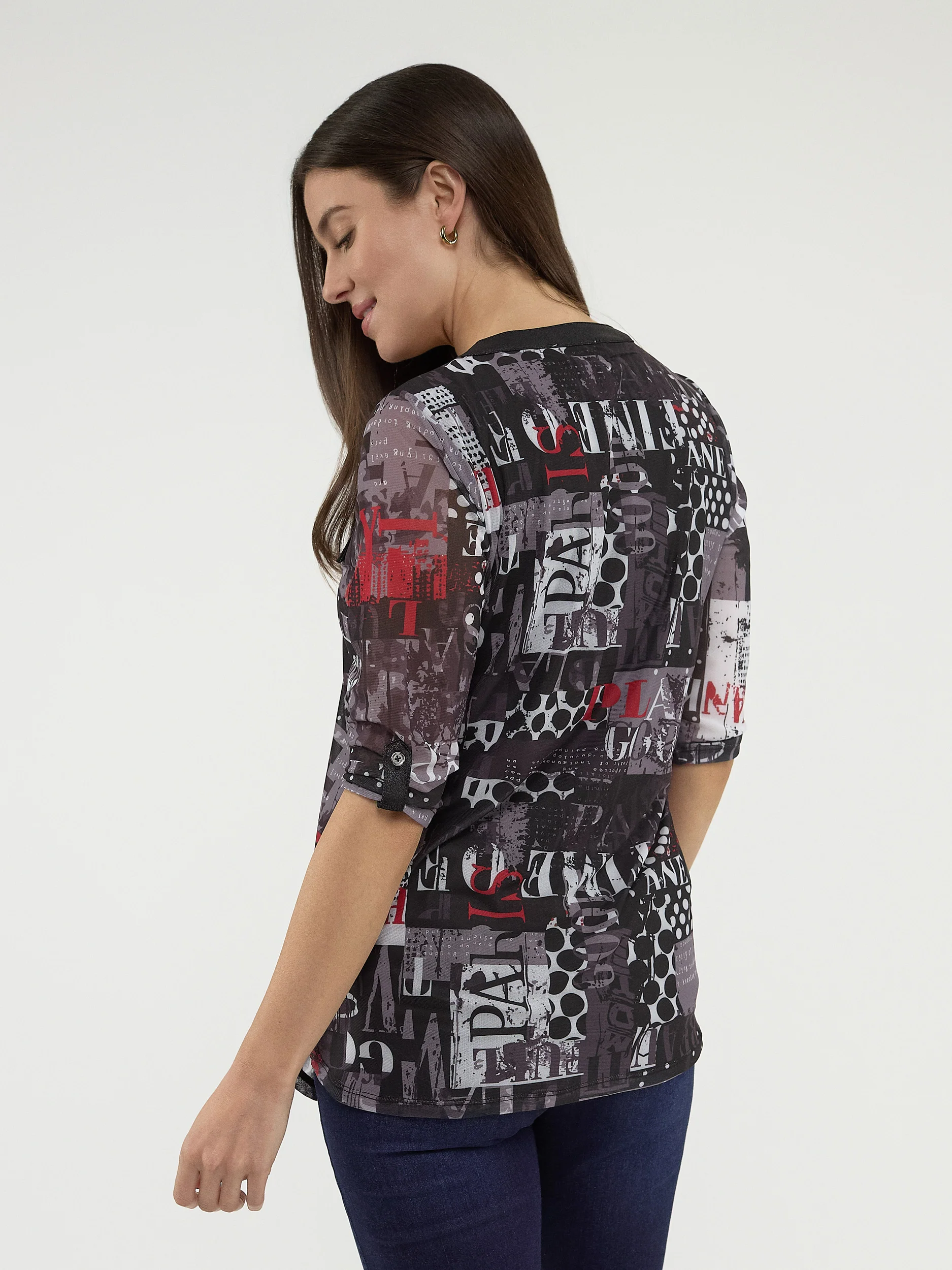 T-shirt semi-ajusté à manches longues - Image 3