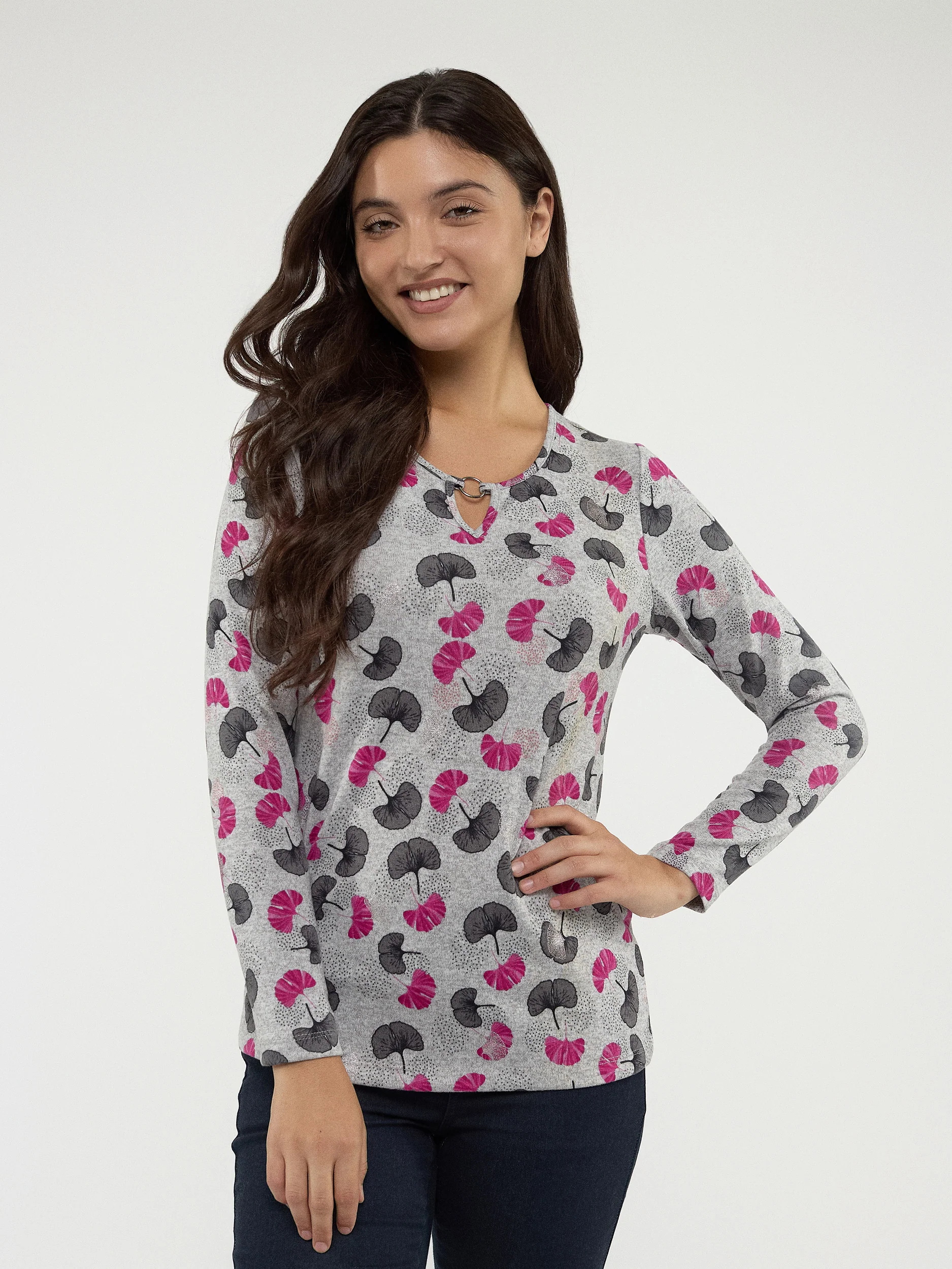T-shirt semi-ajusté à manches longues