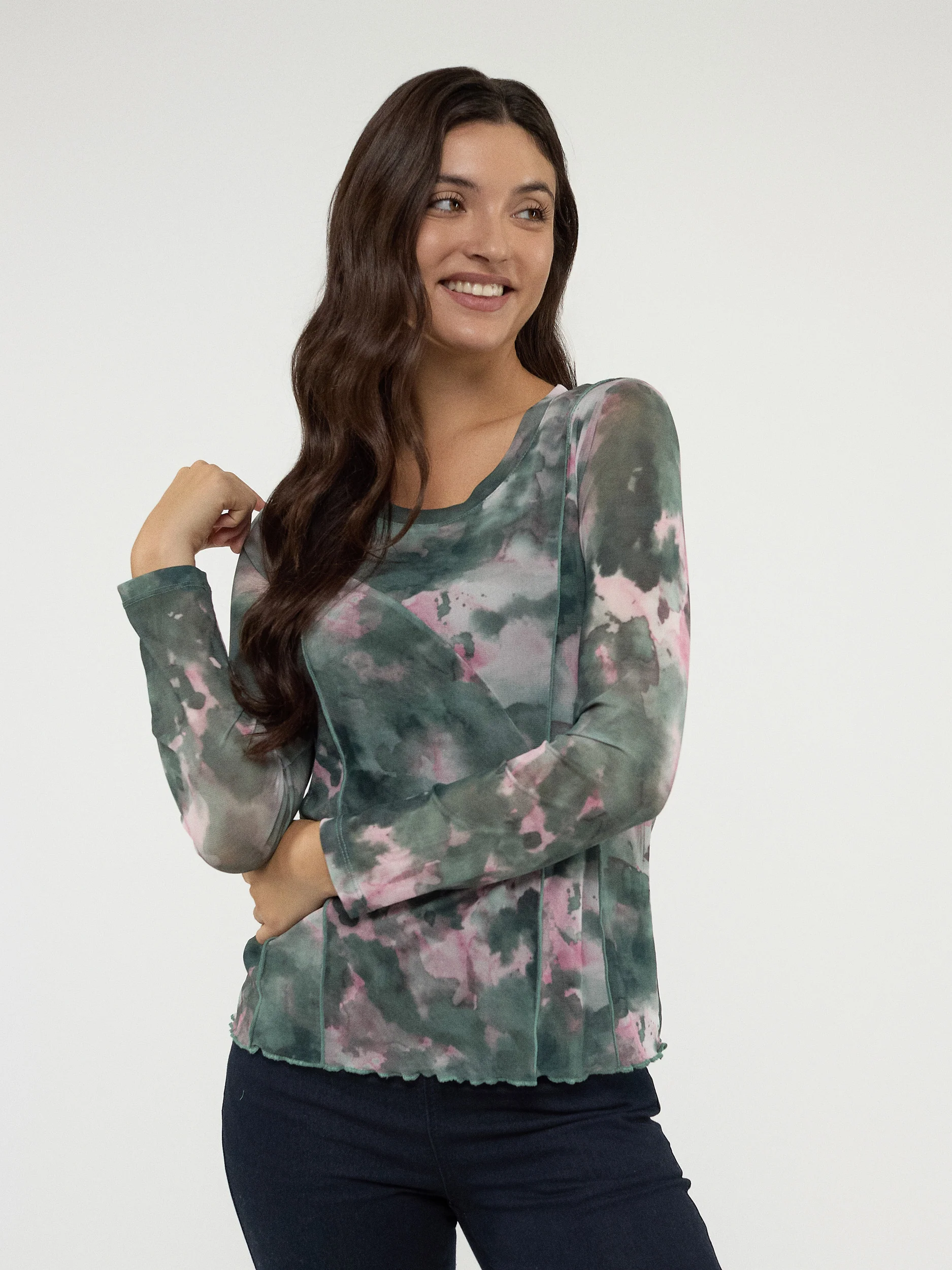 T-shirt semi-ajusté à manches longues