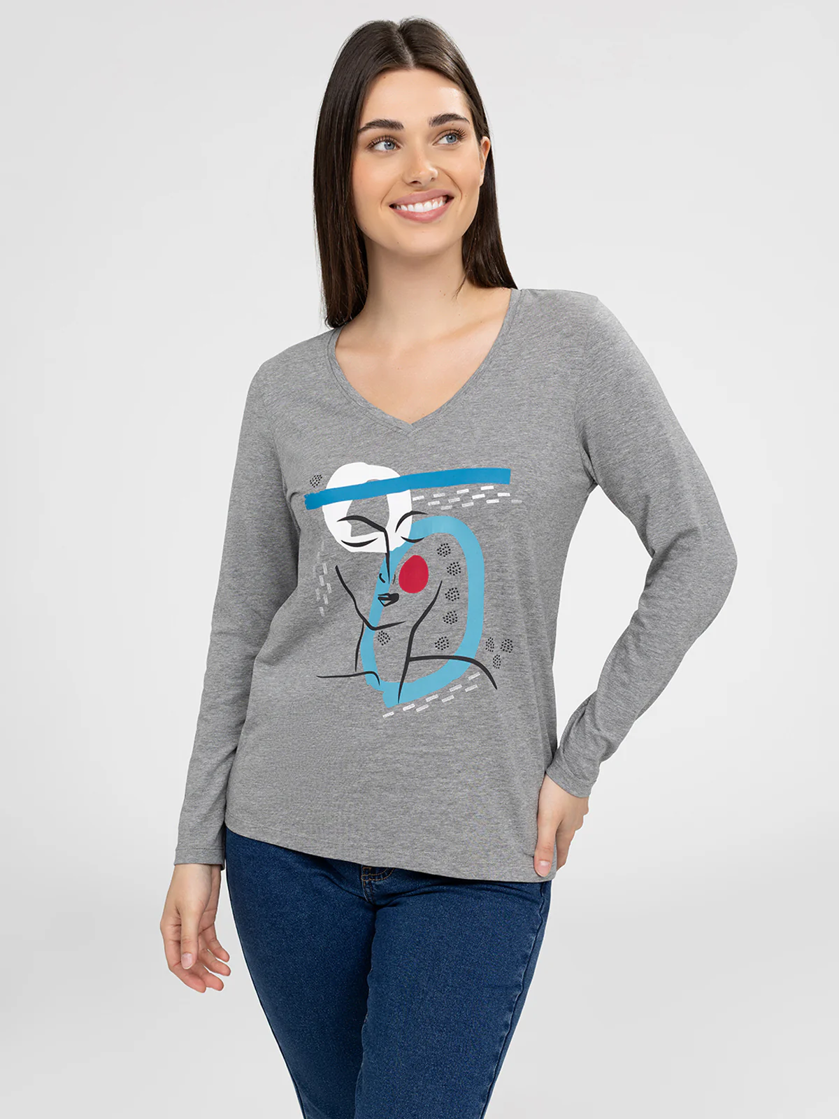 T-shirt semi-ajusté à manches longues