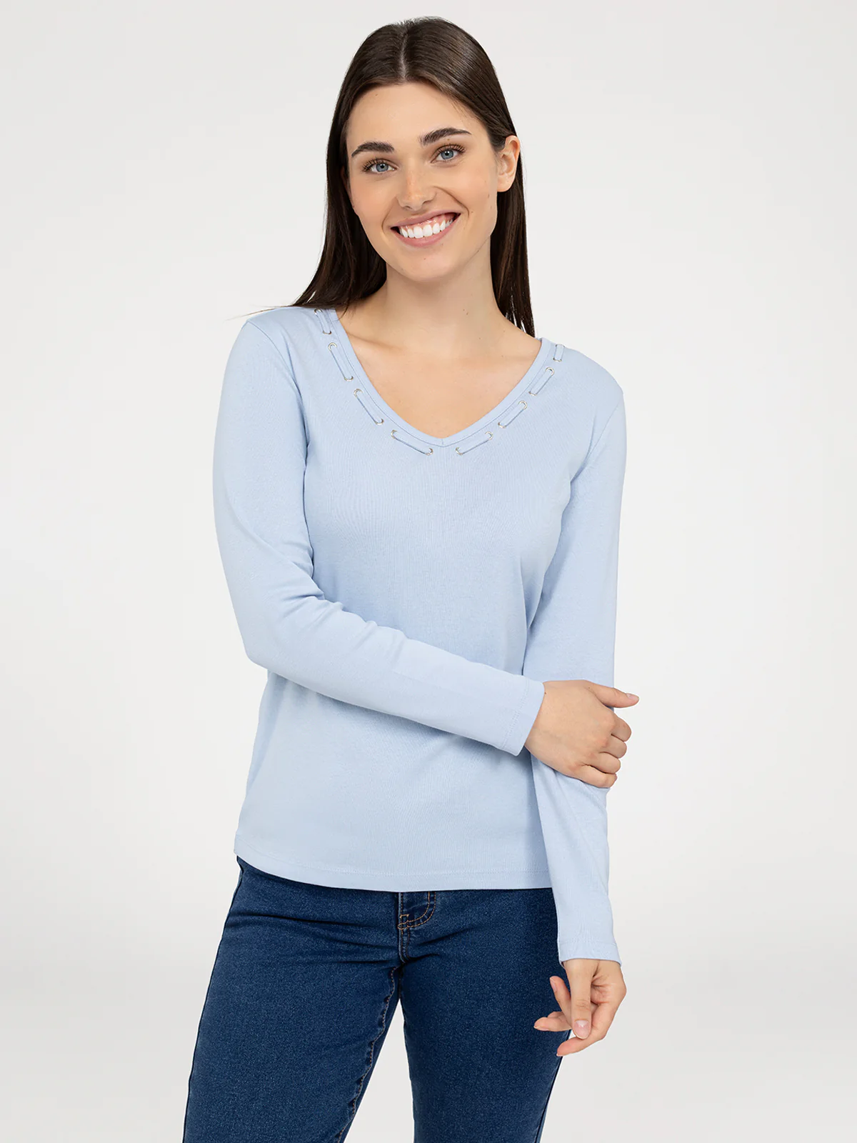T-shirt semi-ajusté à manches longues