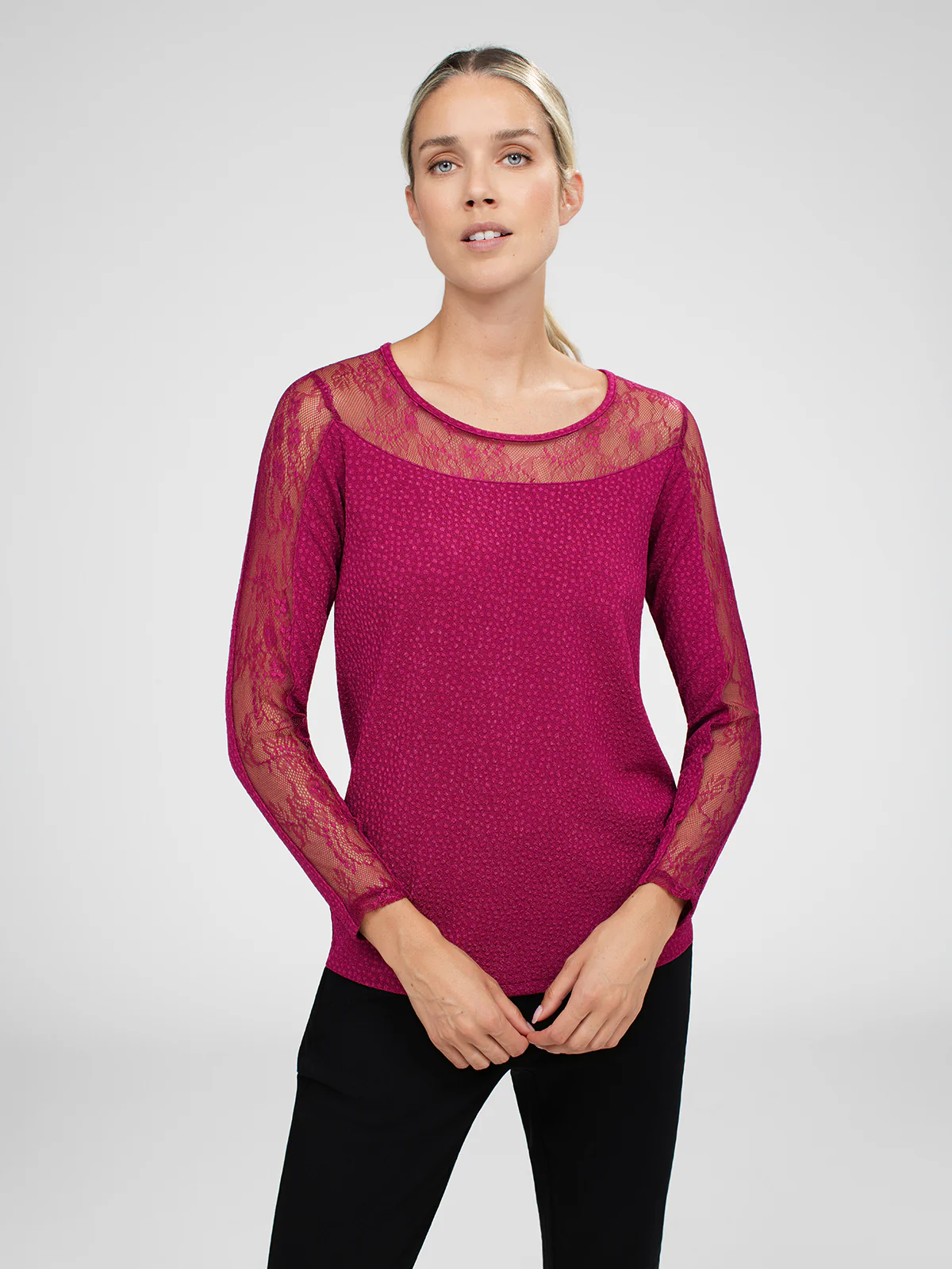 T-shirt semi-ajusté à manches longues - Image 4