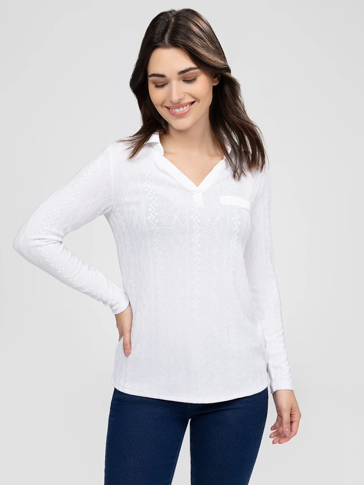 T-shirt semi-ajusté à manches longues - Image 9