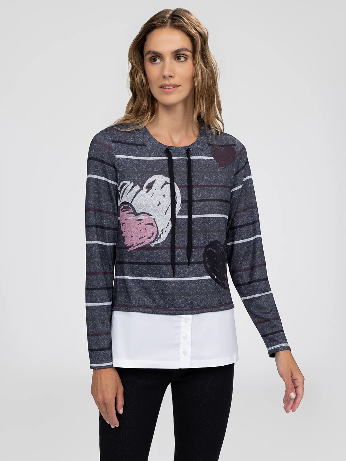 T-shirt semi-ajusté à manches longues